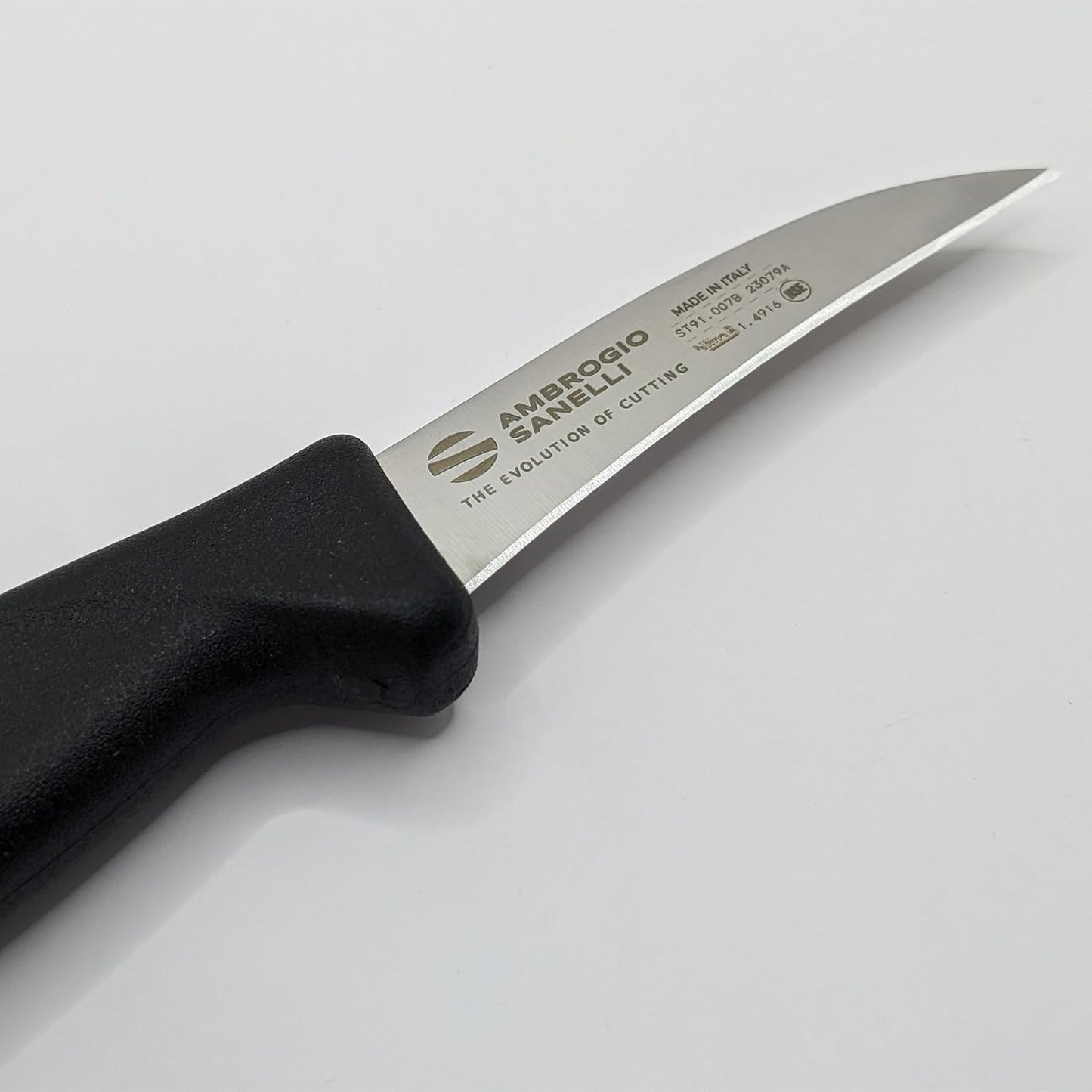 Sanelli Ambrogio, Set 3 Spelucchini, Coltelli da Cucina in Acciaio NitroB, Affilatura Laser, con Manico Ergonomico SEBS, Lavabili in Lavastoviglie, Certificati MOCA e Garantiti a Vita, Made in Italy
