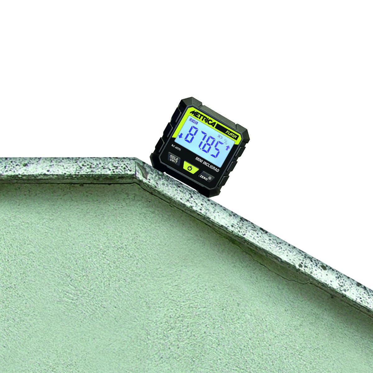 Metrica Mini Incligrad 60295 Inclinometro Digitale, Display LCD Retroilluminato, Magnetico 4 Lati, Precisione ±0,2°, Batteria Ricaricabile USB-C