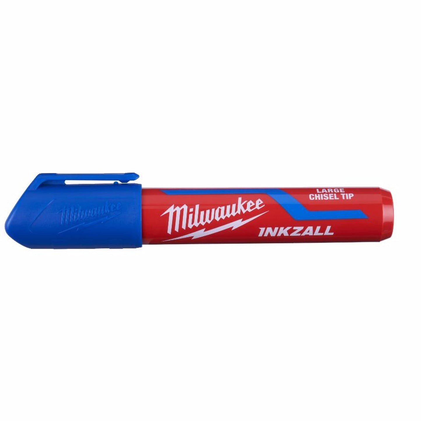 Milwaukee 4932471557 Pennarello a Punta Smussata, Colore: Blu, L