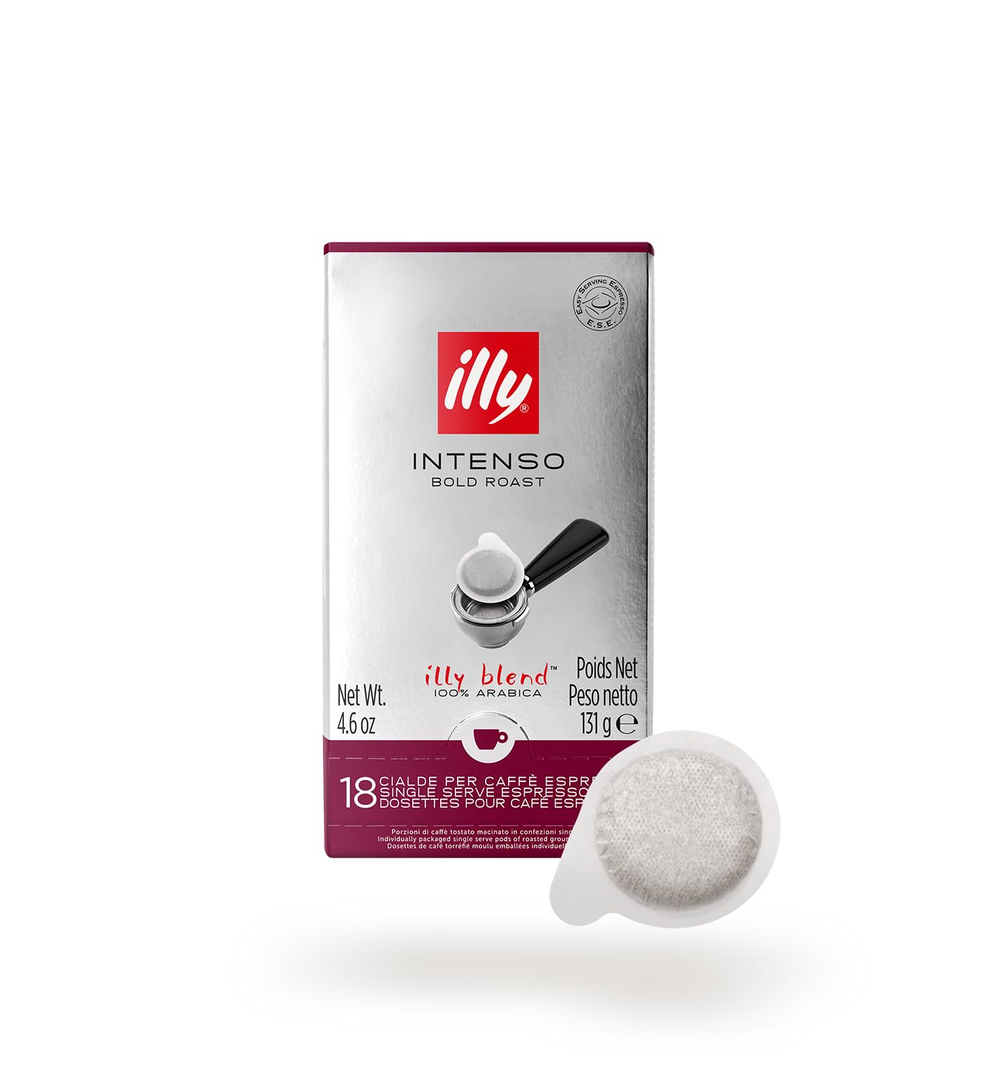 ILLY Selezione di 72 Cialde di caffè | Degustazione di 4 Box da 18 Cialde ESE Monodose, Tostatura Intenso e Classico