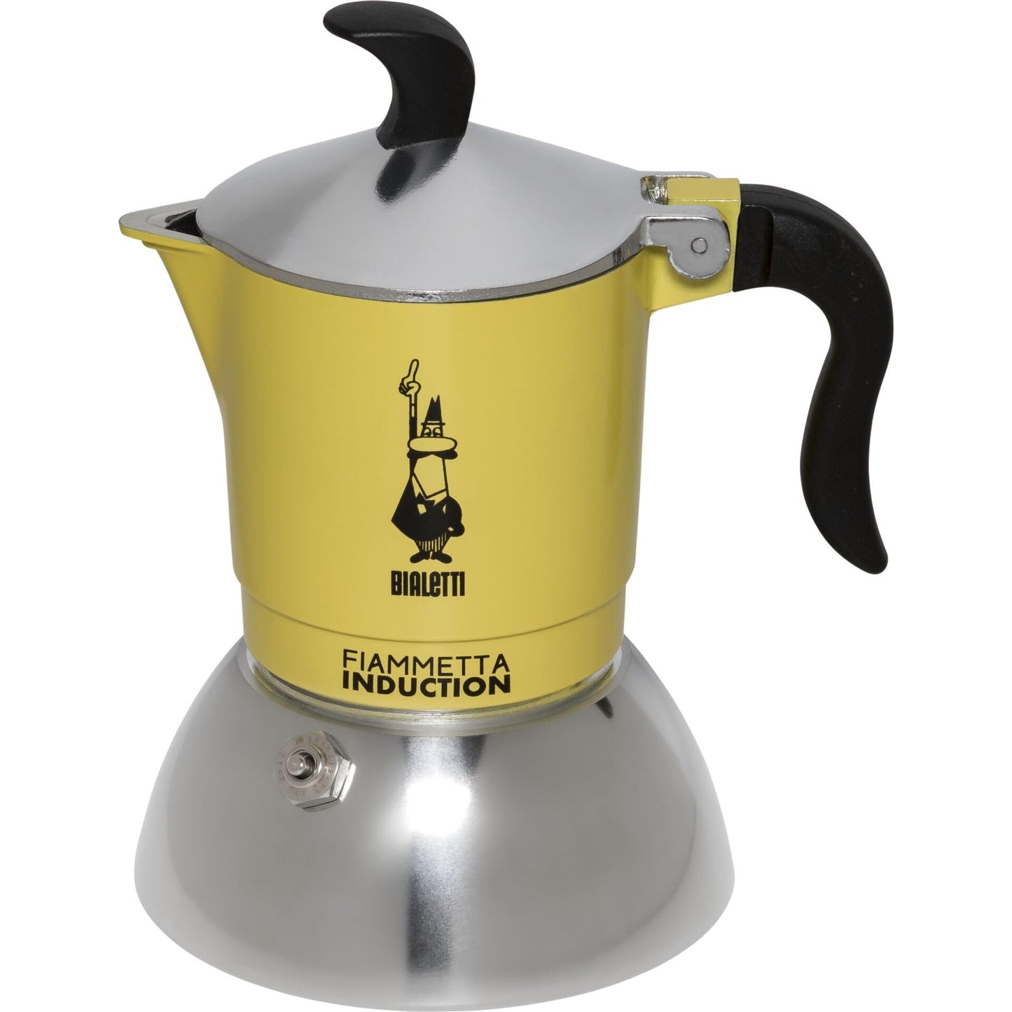 Cafetière Bialetti Moka Fiammetta Induction 2 tasses jaune adaptée à l'induction