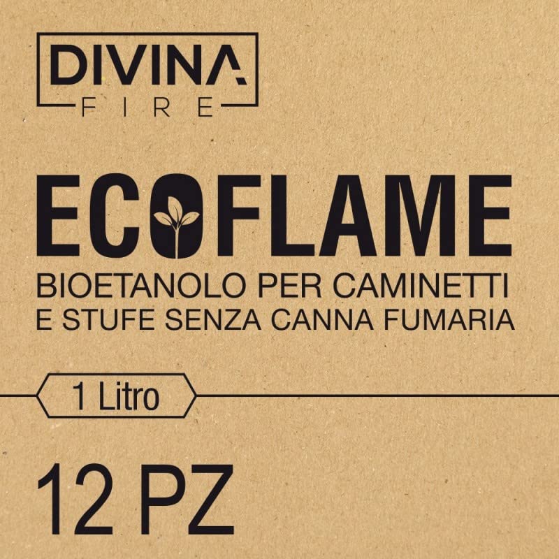 Fire x12 Bioetanolo da 1lt combustibile ecologico naturale inodore camino biocamino