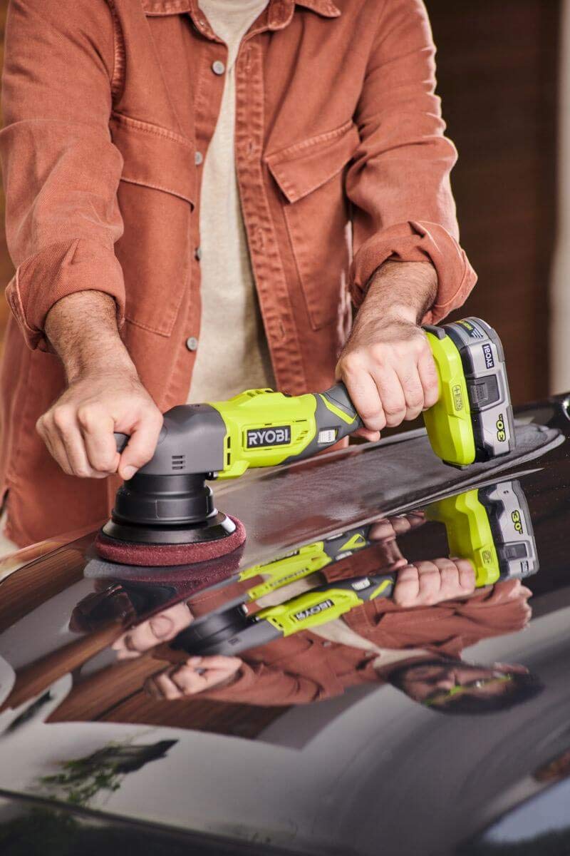 Ryobi R18P-0 Lucidatrice a Batteria 18V One+ a Velocità variabile 3.000 - 7.500 g/min,