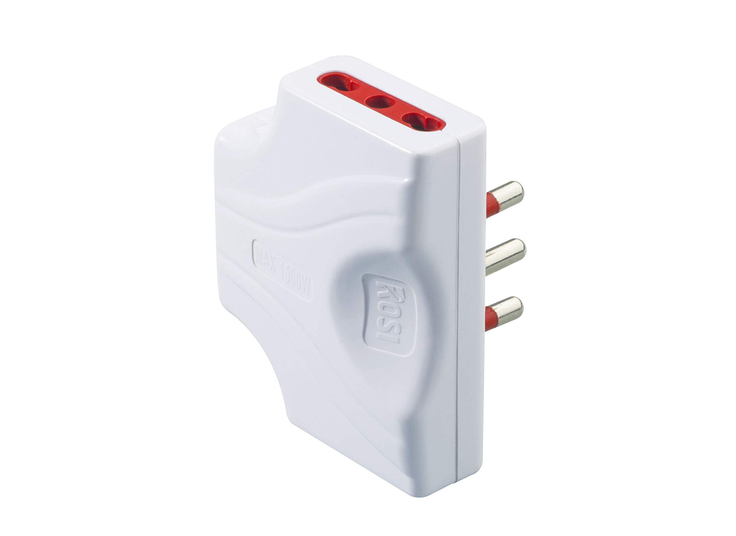 ROSI RS78132 Emilia Tripla Spina Extra Piatta Bianca 3 Poli 16A 250V | 3 Prese 3P 16A