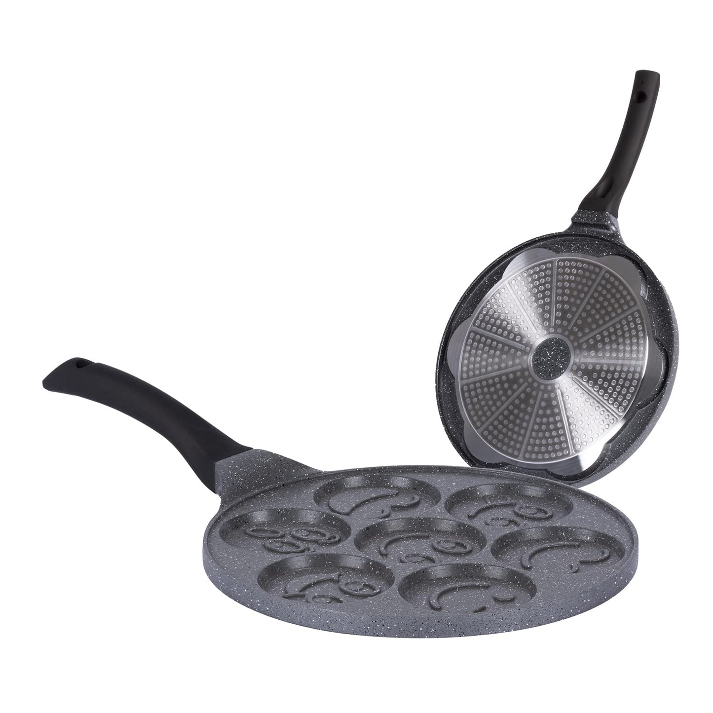 Aeternum, Madame Petravera 3.0, Piastra Pancake Antiaderente, Adatta a Induzione, Diametro 26 cm, Grigio