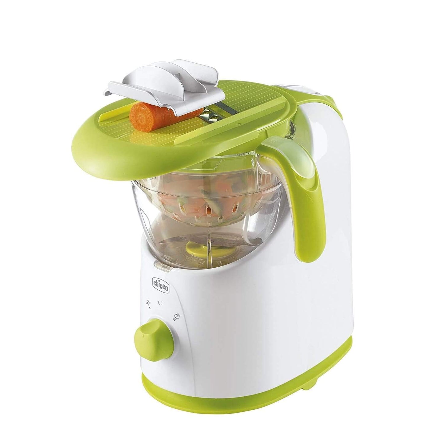 Chicco Cuocipappa Multifunzione Easy Meal per lo Svezzamento, Omogeneizzatore per Neonati e Bambini, Frullatore e Scaldapappa, con Cottura a Vapore e grattugia Cut Express, Riscalda e Scongela