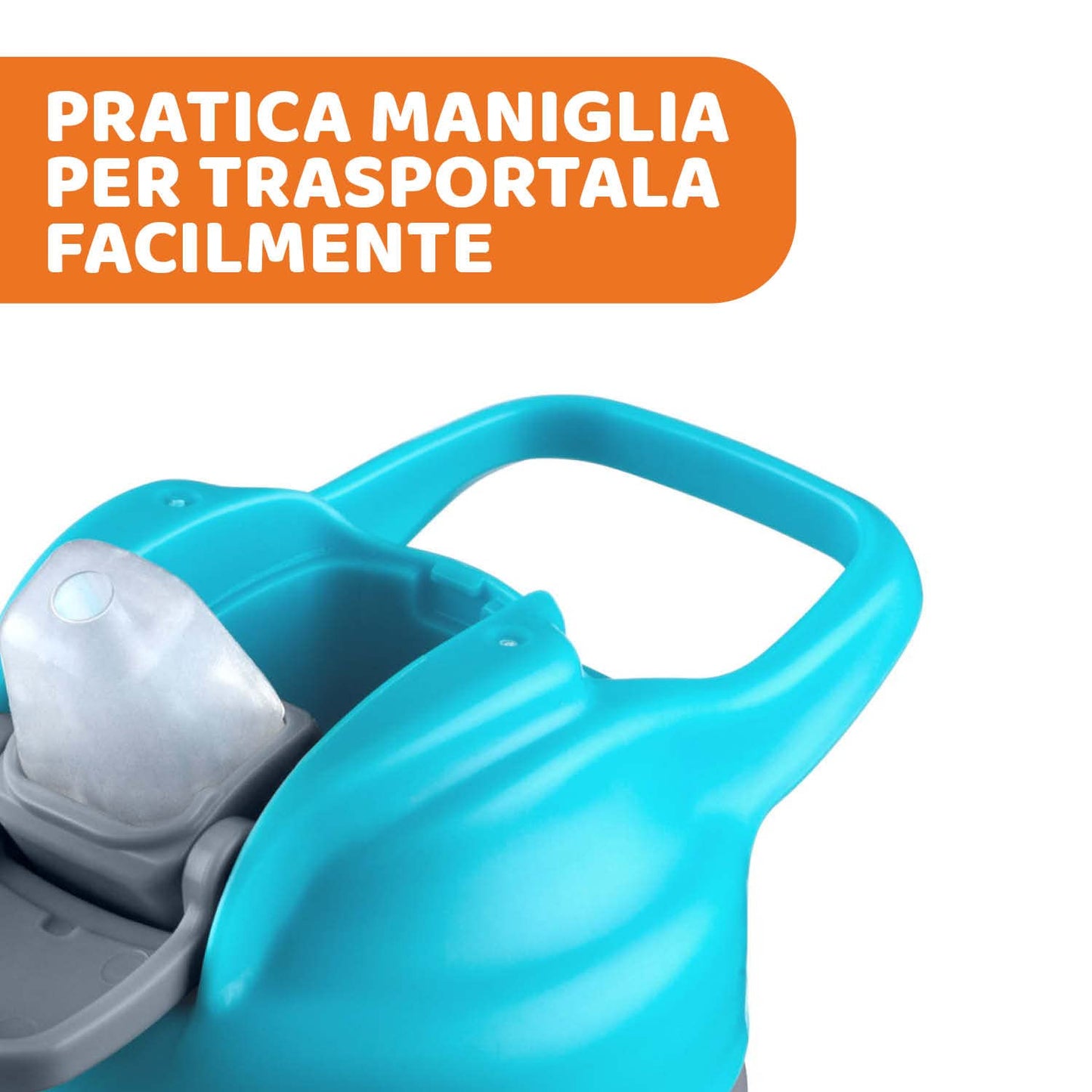 Chicco Pop-up Cup, Bicchiere Antigoccia per Bambini, Pratica Apertura, Beccuccio in Silicone, Chiusura Ermetica, Facile da Trasportare, Bicchiere per Bambini 2 Anni, Capacità 350 ml, Azzurro