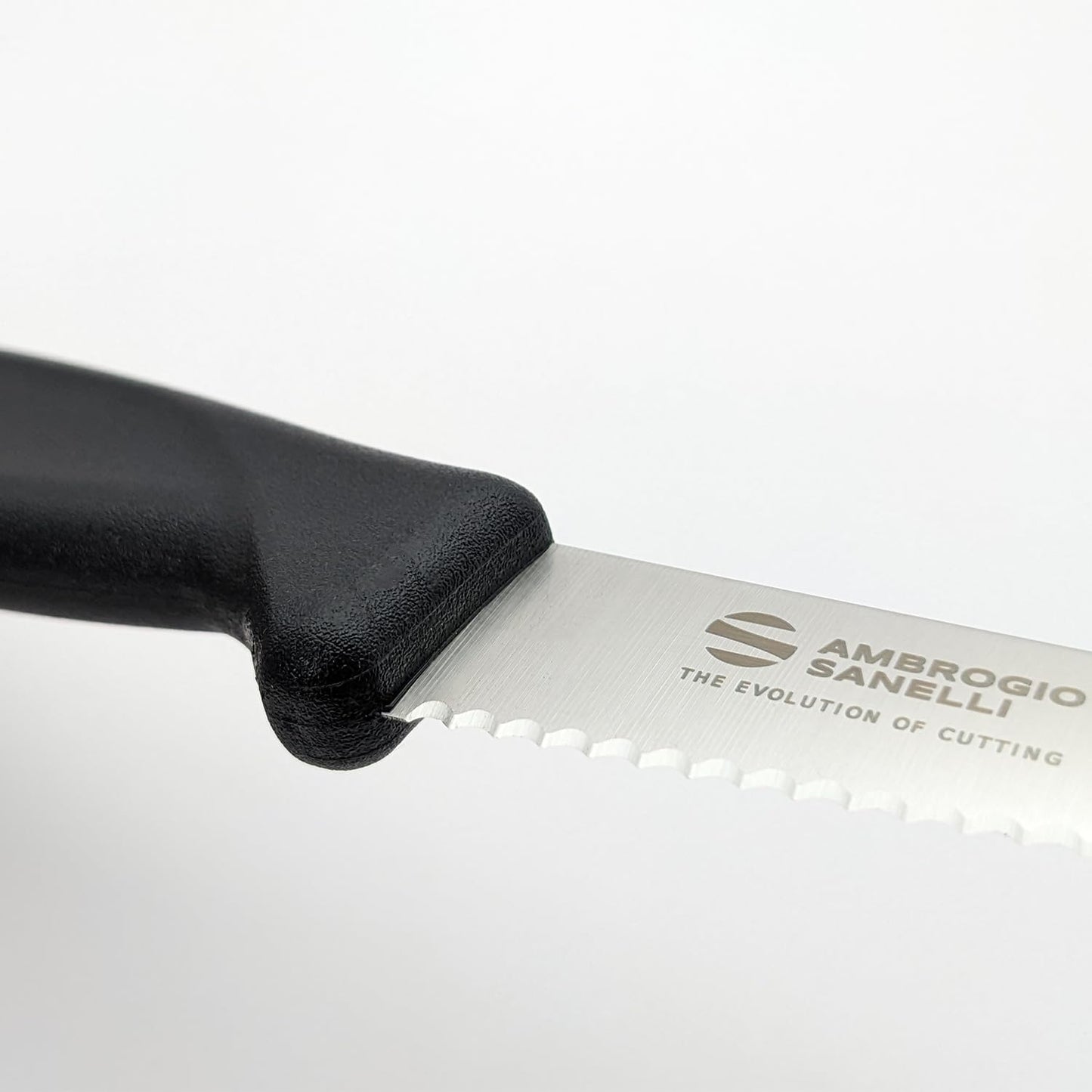 Sanelli Ambrogio, Set 3 Spelucchini, Coltelli da Cucina in Acciaio NitroB, Affilatura Laser, con Manico Ergonomico SEBS, Lavabili in Lavastoviglie, Certificati MOCA e Garantiti a Vita, Made in Italy
