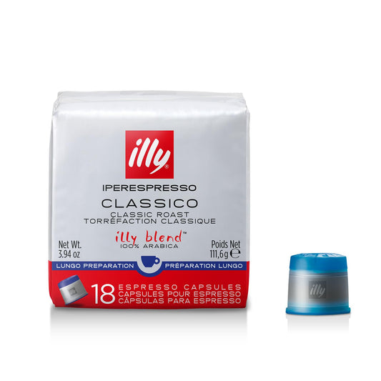 illy Capsule Caffè Iperespresso Tostato CLASSICO Lungo, 6 Confezioni da 18 Capsule, Totale 108 Capsule
