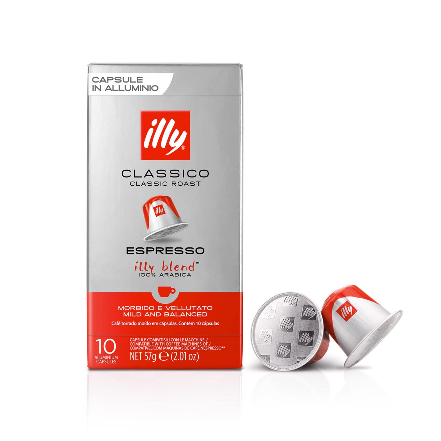 illy CLASSICO Roasted Coffee in Compatible Capsules* - 10 packs of 10 capsules (100 capsules)
