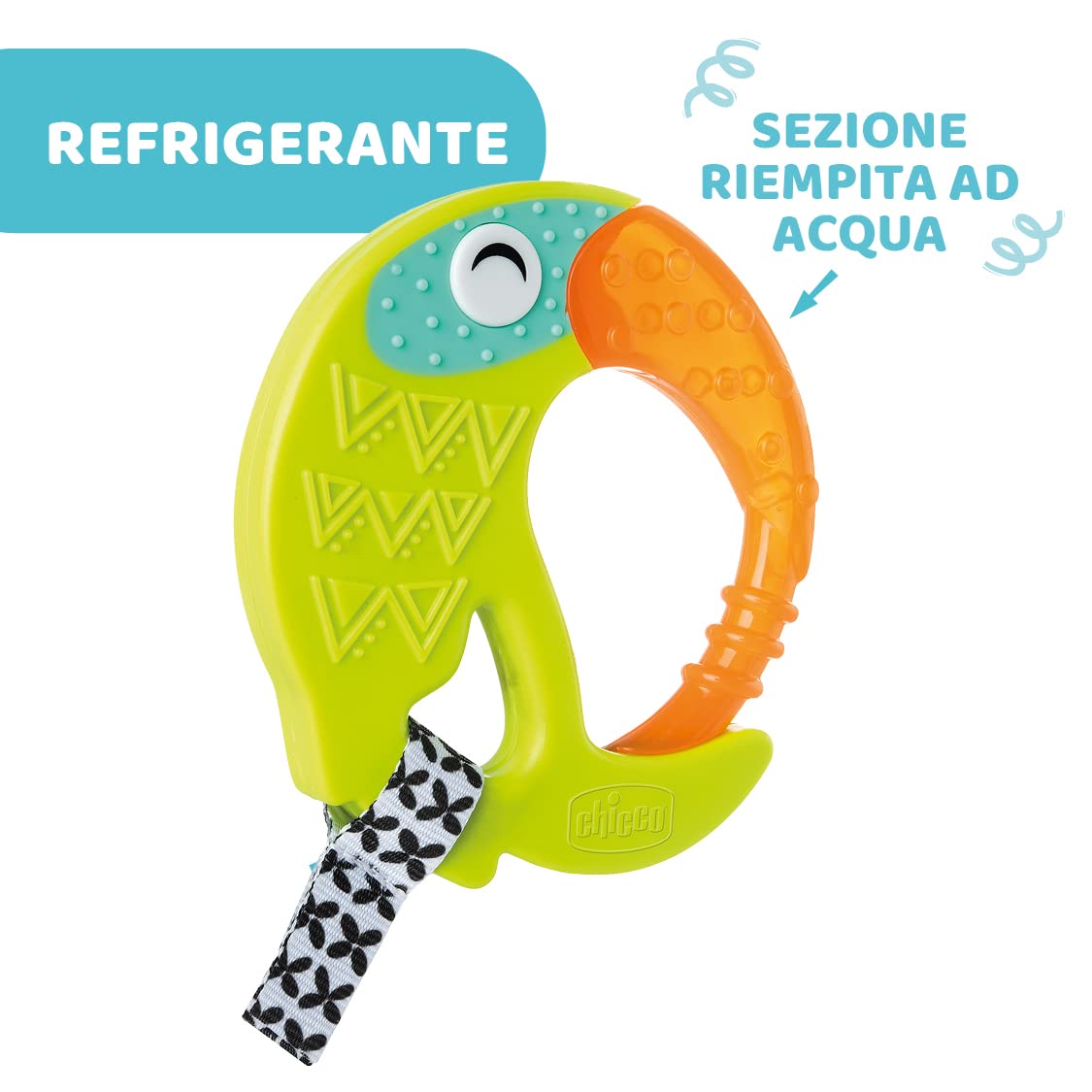 CHICCO Massaggiagengive Funny Refrigerante 6 mesi+ | Massaggia Gengive Tucano