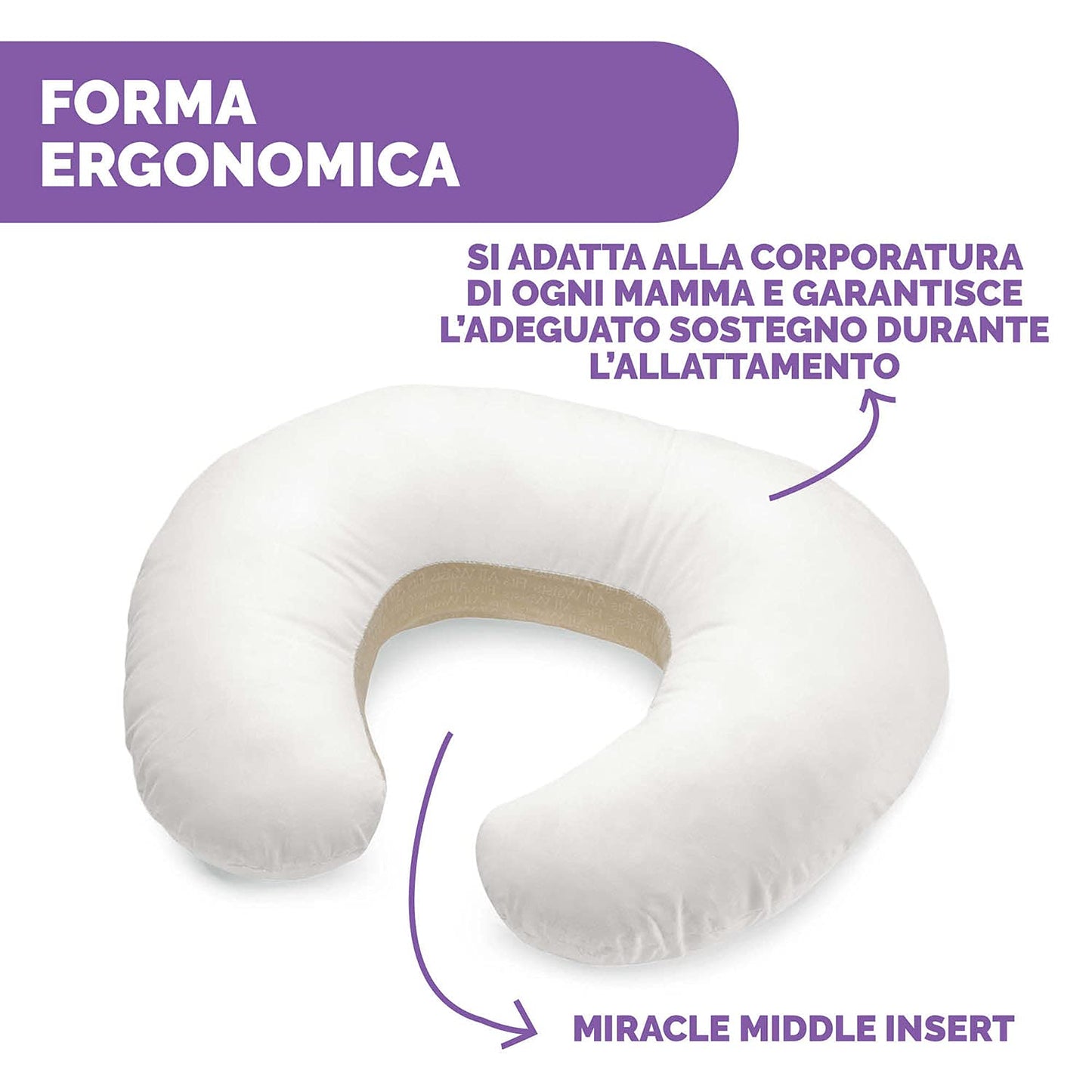 Support d'allaitement Boppy également connu sous le nom de coussin d'allaitement pour les nouveau-nés de 0 mois et plus, forme ergonomique avec soutien pour la mère et le bébé, soutien du nouveau-né pour l'allaitement et l'alimentation au biberon