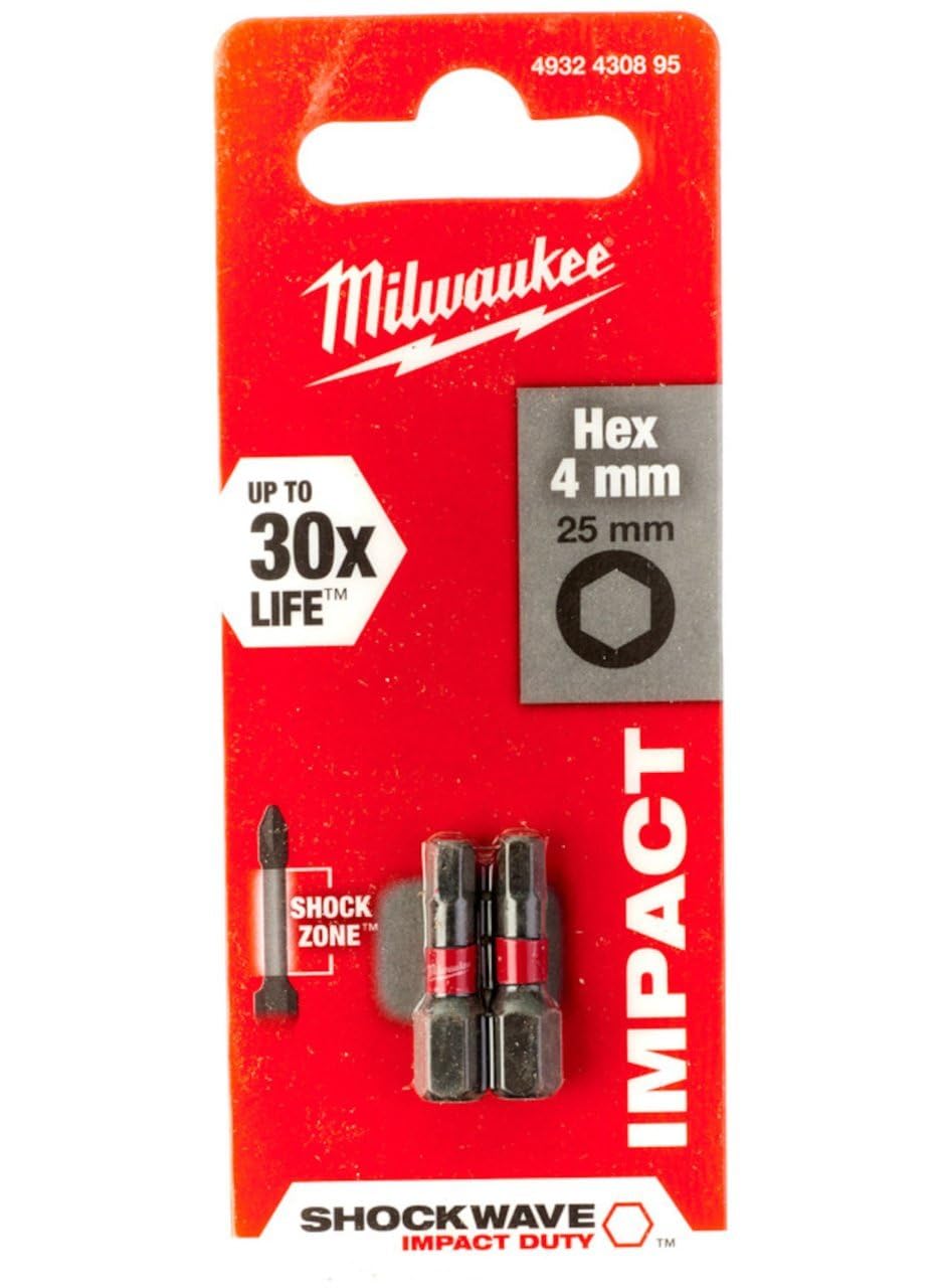 Punte per Cacciavite Shockwave Hex 4Mm 25Mm 1Ud