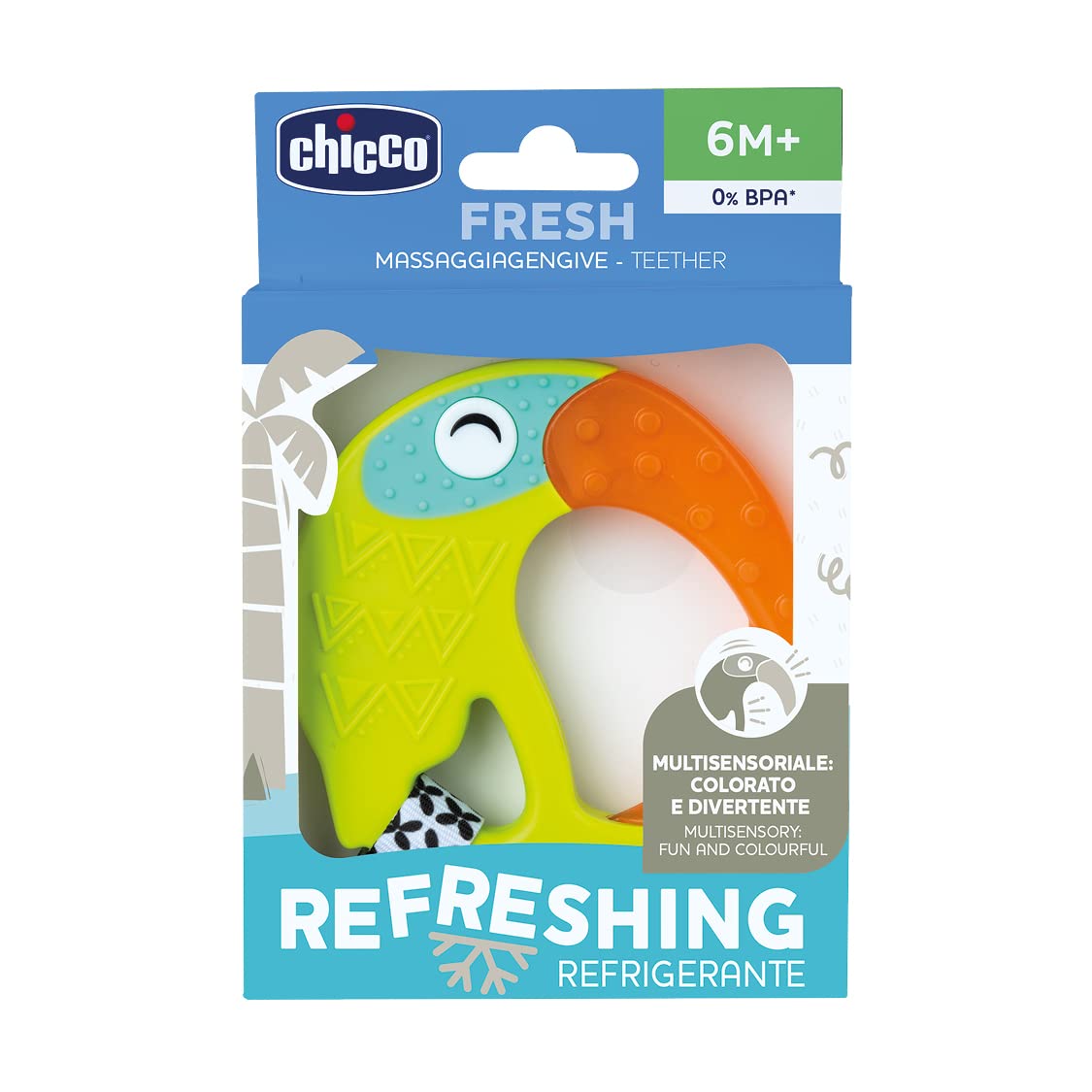 CHICCO Massaggiagengive Funny Refrigerante 6 mesi+ | Massaggia Gengive Tucano