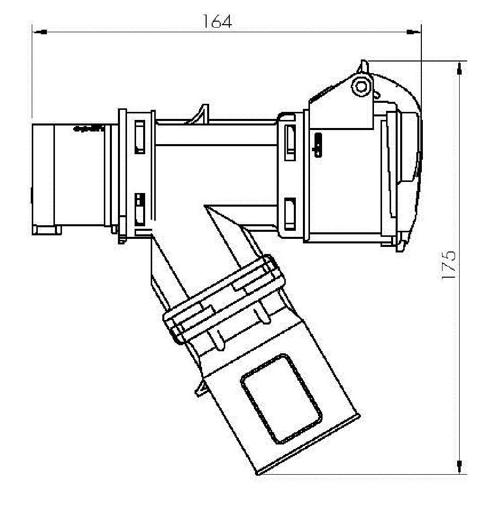 ROSI 1802 Adattatore 2 Uscite Presa Indutriale Civile Scuko Spina 16A 2P+E 220V