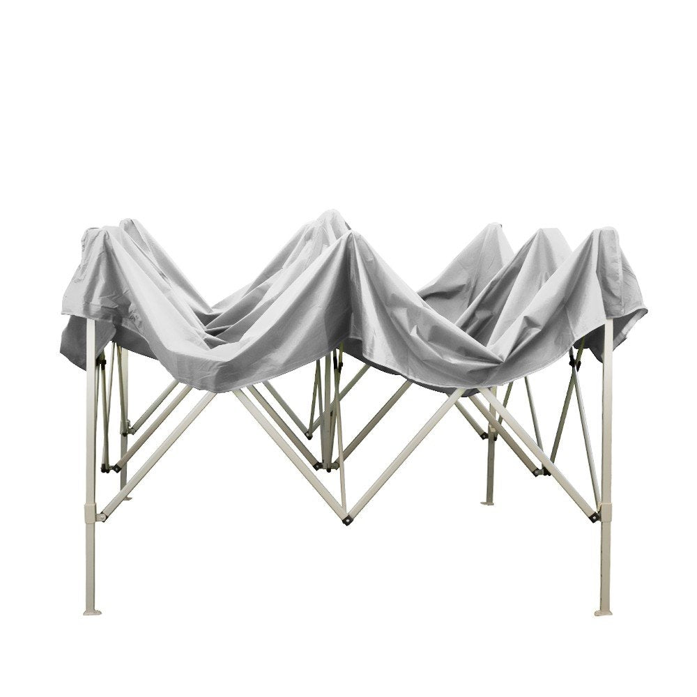 Divina Garden Gazebo richiudibile Pieghevole 2 X 2 Bianco ricoperto in PVC Impermeabile