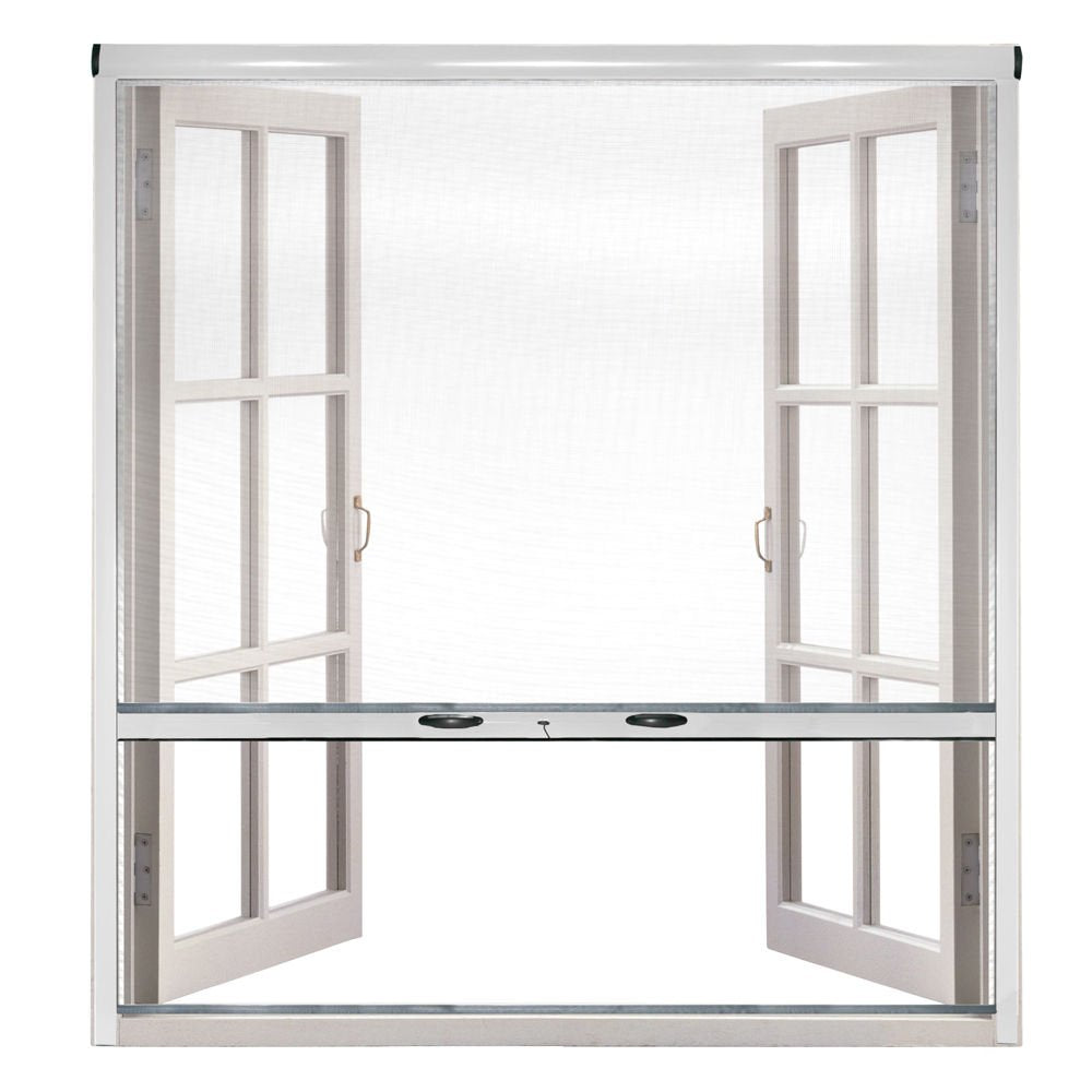 iperbriko Zanzariera a Rullo riducibile per Finestra Verticale Easy UP Bianca 60x150 cm