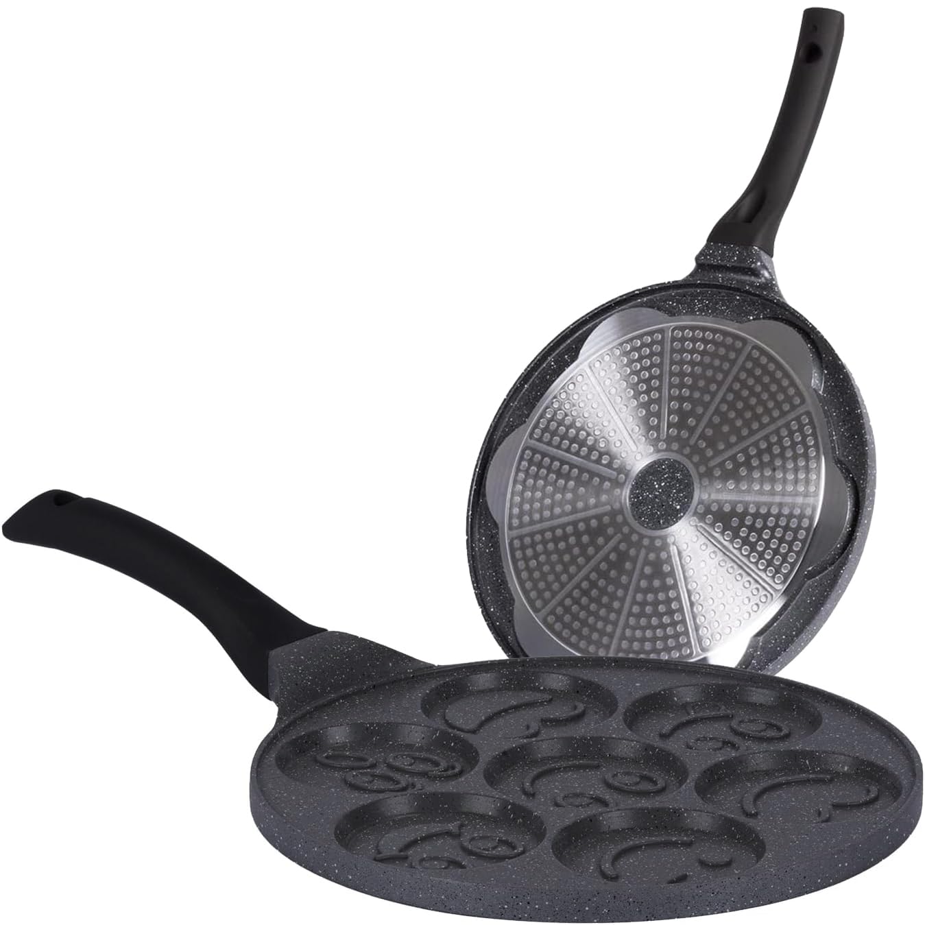 Aeternum AP000209 Piastra per Pancake Smile, in Alluminio, con fondo in Acciaio, adatta ai piani ad induzione