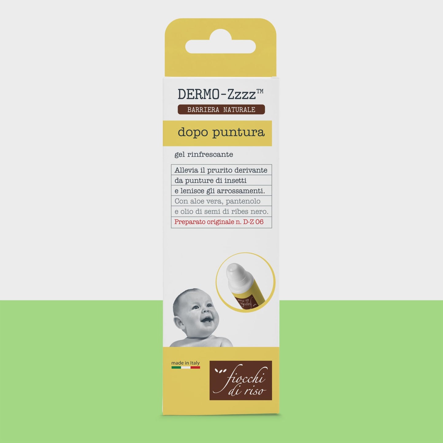 Fiocchi di Riso - Dermo-Zzzz Dopo Puntura - 14ml - ZANZARE - Allevia il prurito derivante da punture di insetti e lenisce gli arrossamenti.