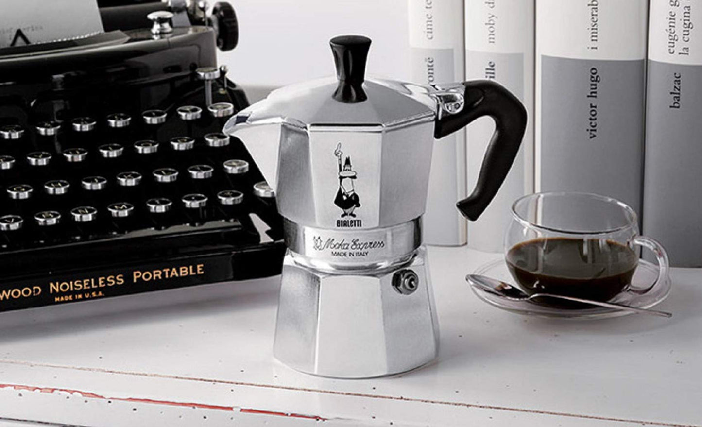 Bialetti 4661 – Caffettiera 1 Tazza, Alluminio, Argento, 30 x 20 x 15 cm