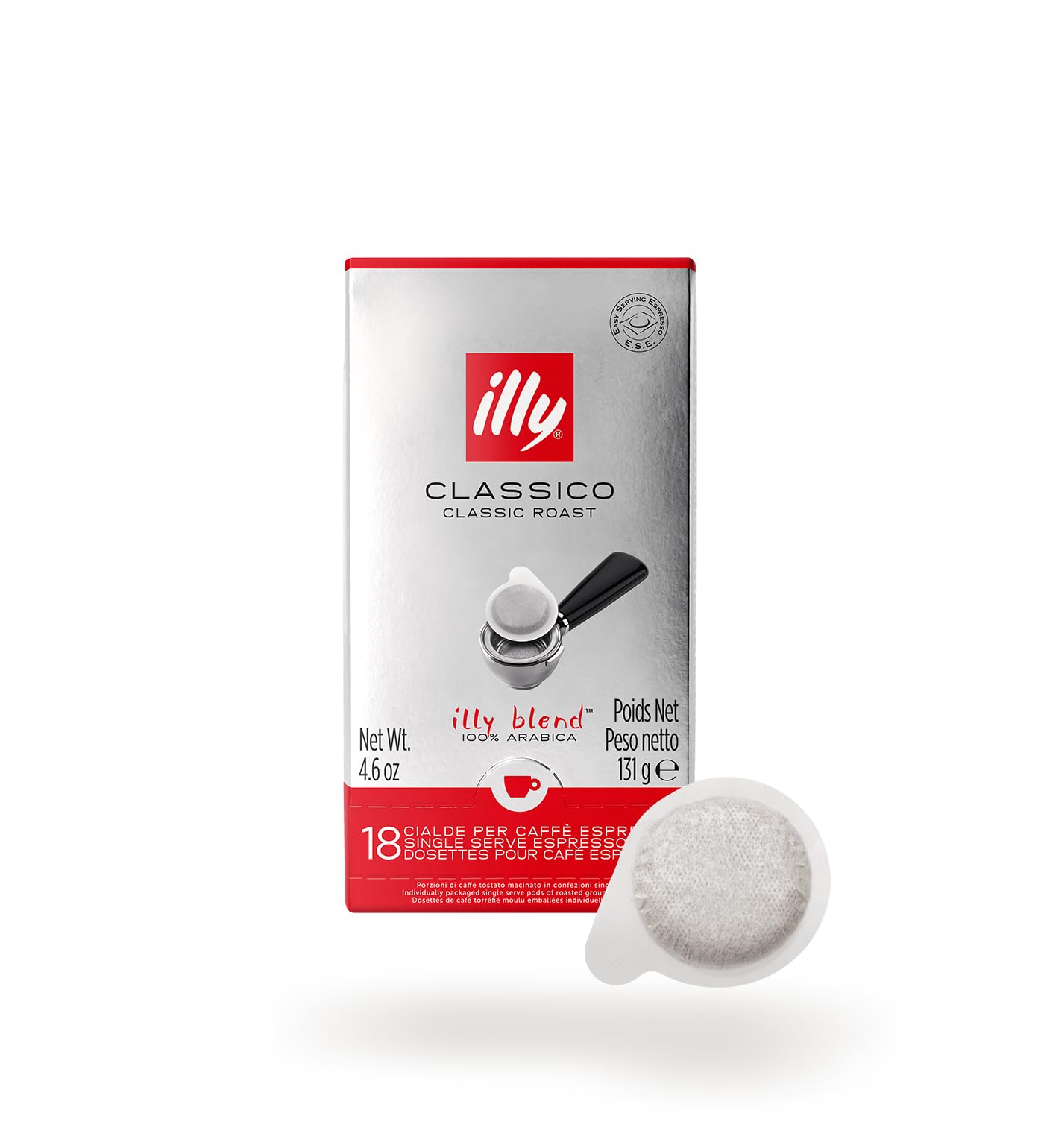 ILLY Selezione di 72 Cialde di caffè | Degustazione di 4 Box da 18 Cialde ESE Monodose, Tostatura Intenso e Classico