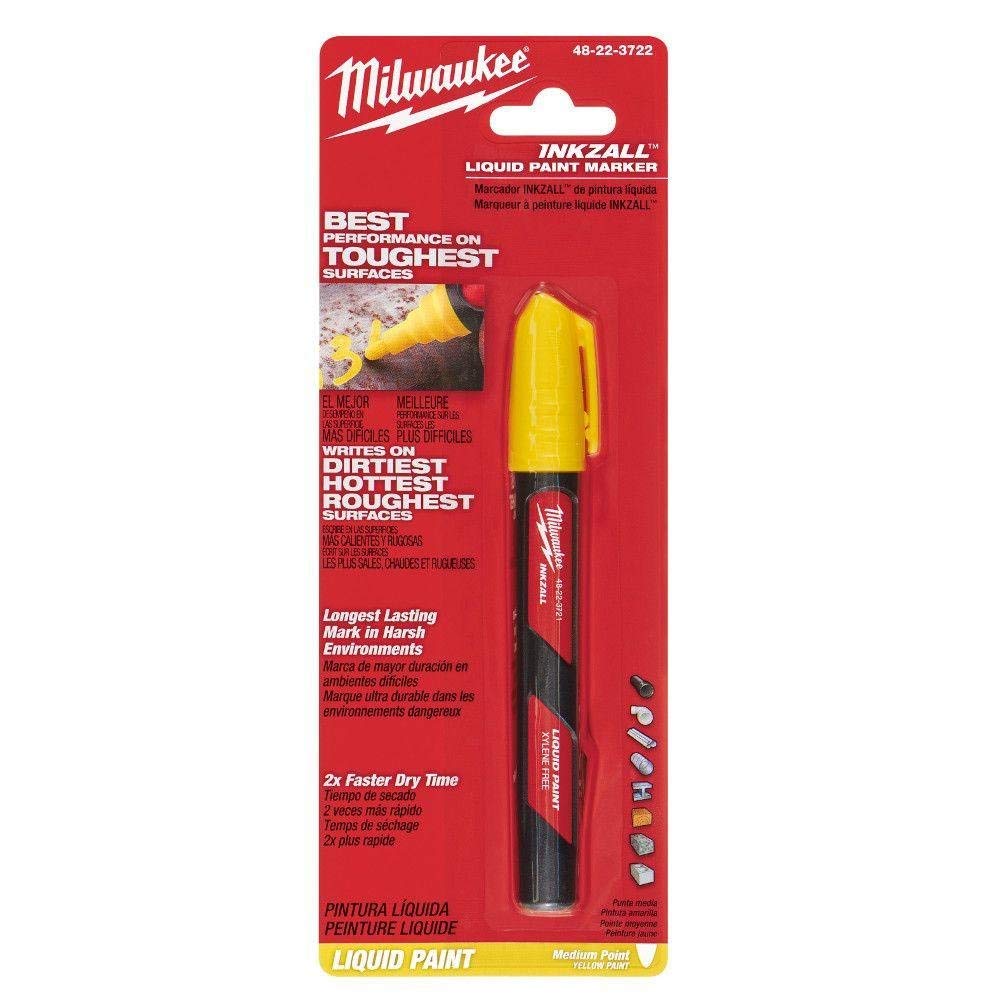 Milwaukee MHT48223721 INKZALLTM Pennarello a vernice liquida, Giallo