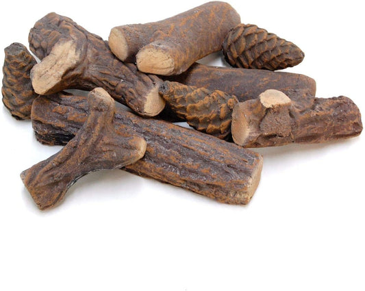 Set 9 pz legnetti in Ceramica Legna per Camino a bioetanolo Accessori per biocamino