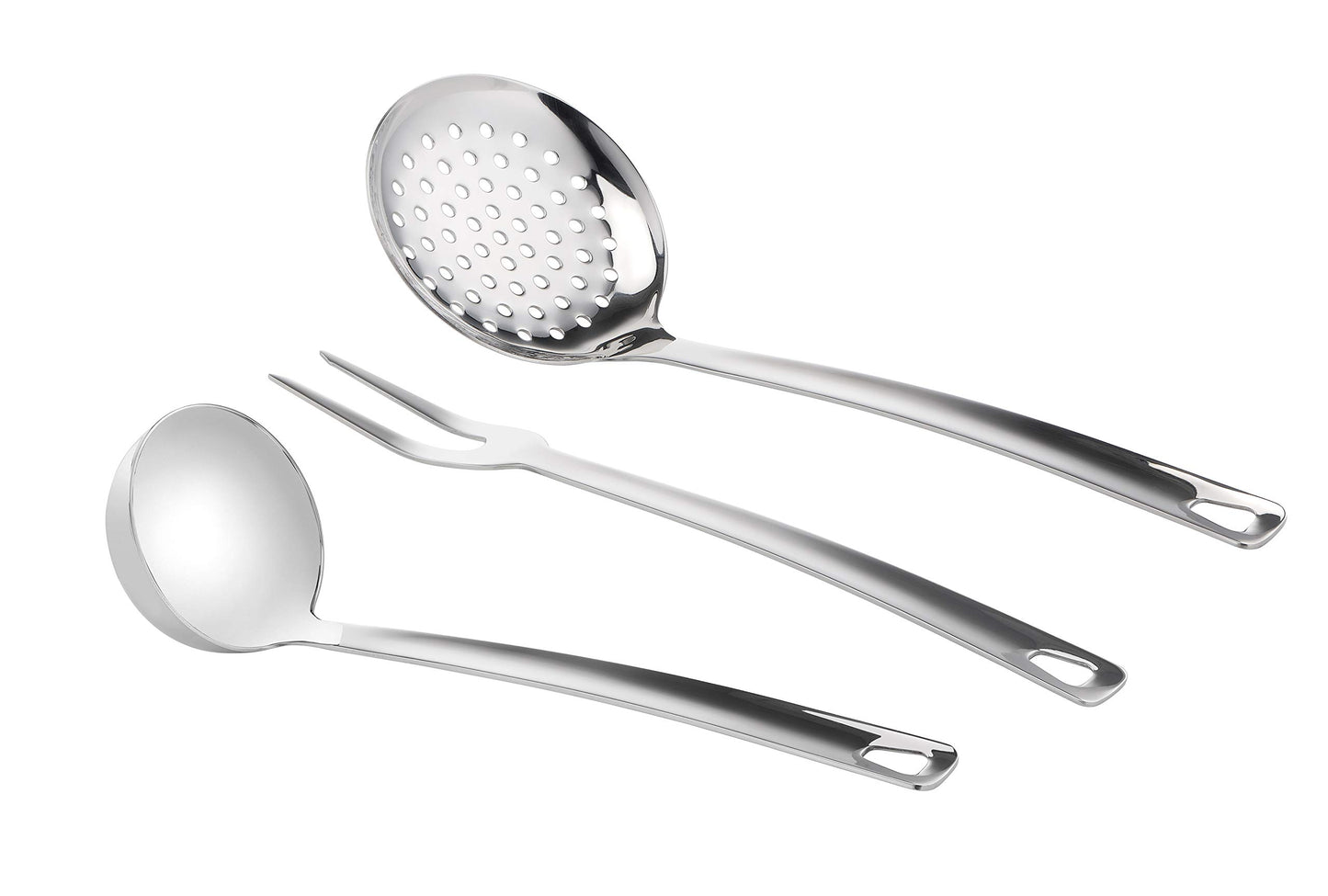 Lagostina Pratica Set di Pentole Induzione, in Acciaio Inox 18/10, 13 Pezzi, Batteria con 4 Casseruole, Pentola, Padella Antiaderente, Mestolo, Schiumarola, Prendispaghetti, 4 Coperchi