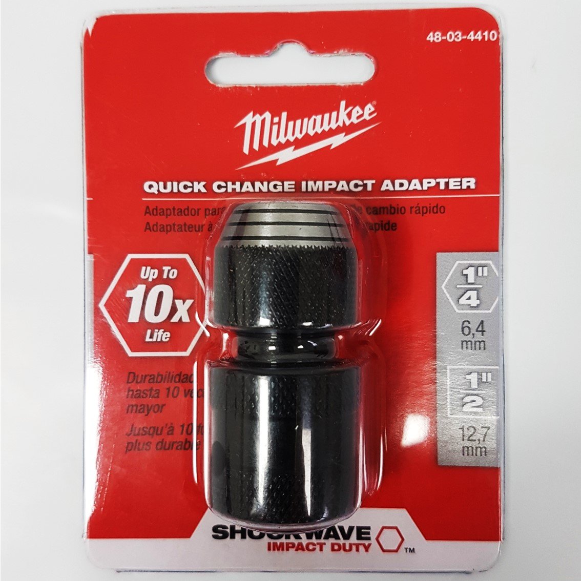 MILWAUKEE | Adattatore Avvitatore ad Impulsi da 1/2” QUADRO a 1/4” Esagonale Bit