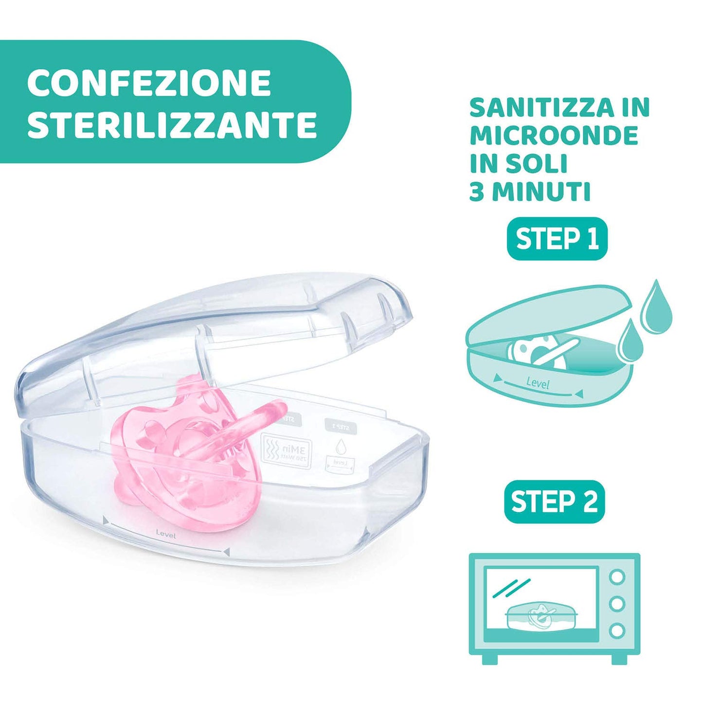 Chicco PhysioForma Ciuccio in Silicone 16-36 Mesi, 1 Pezzo - Gommotto Morbido e Delicato, Supporta la Respirazione Fisiologica e Favorisce il Corretto Sviluppo della Bocca, Rosa