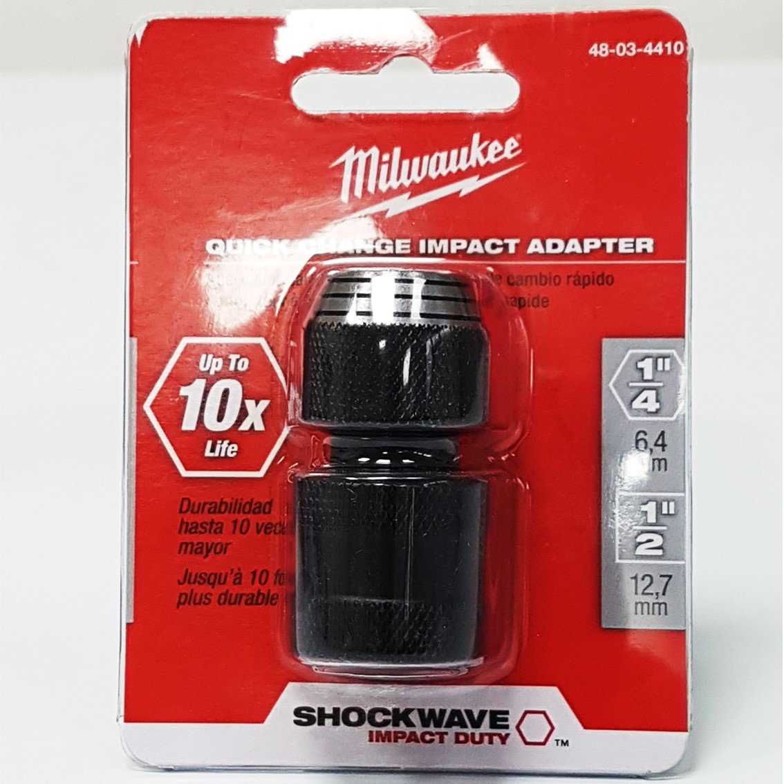 MILWAUKEE | Adattatore Avvitatore ad Impulsi da 1/2” QUADRO a 1/4” Esagonale Bit