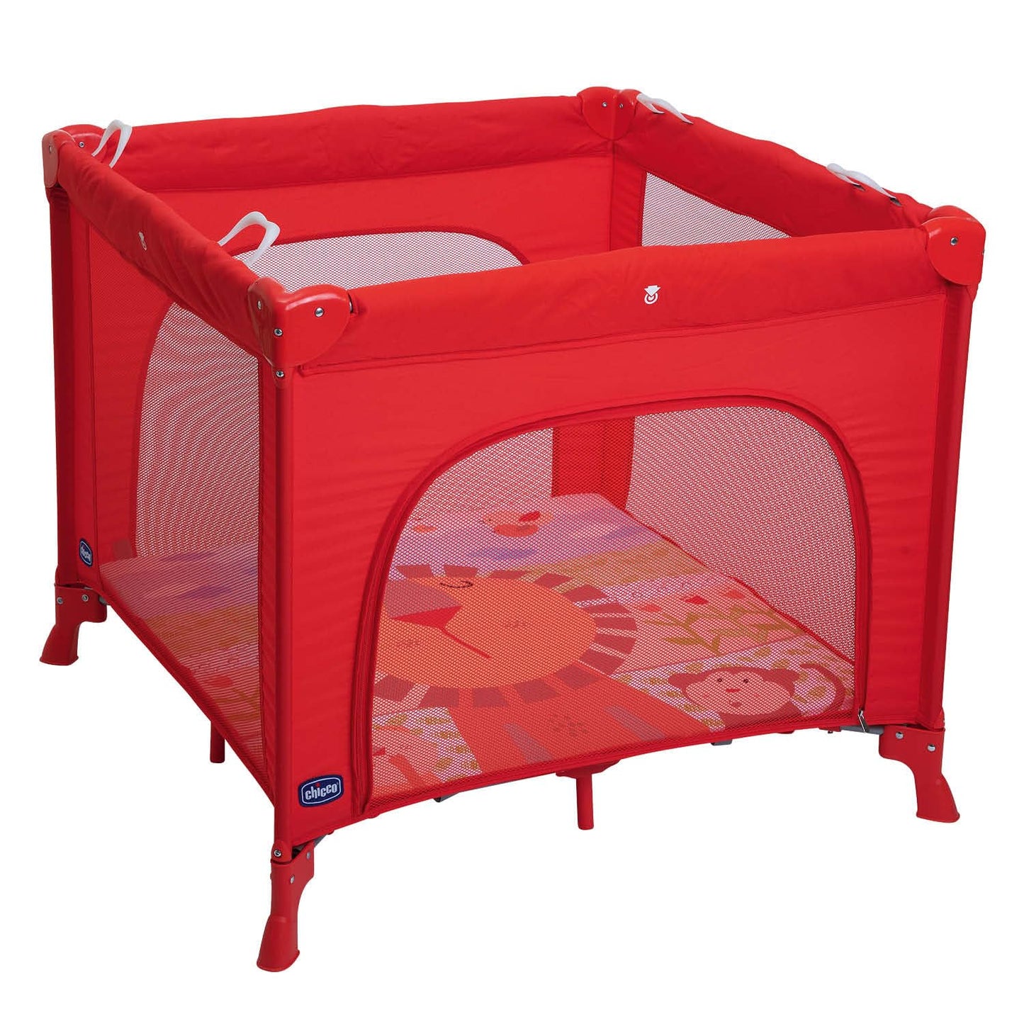 Chicco Open Box Lettino Neonati da Viaggio per Bebè e Bambini dalla Nascita fino a 15 kg, Pieghevole e Compatto, Culla da Campeggio con Tappeto Gioco, Finestre in Rete, 4 Maniglie e Borsa da Viaggio