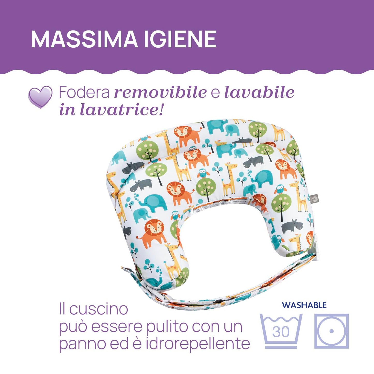 Boppy Cuscino Allattamento Deluxe, Supporto per Allattamento al Seno e con Biberon, Forma Ergonomica con Supporto per Mamma e Bambino, Imbottitura Piena, Sfoderabile e Lavabile in Lavatrice, 0M+