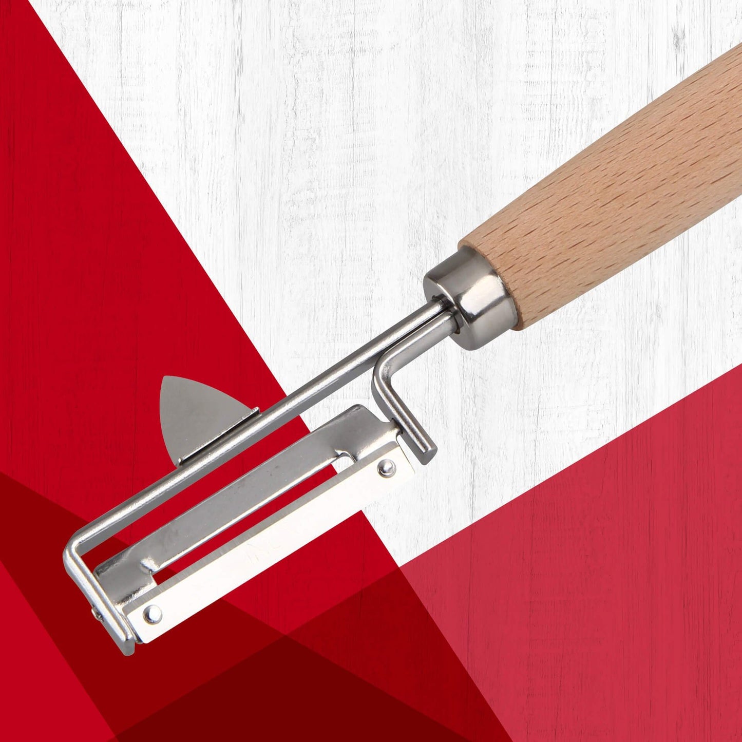 FACKELMANN 31049 Pelaverdure con Manico in Legno e lama in Acciaio Inox