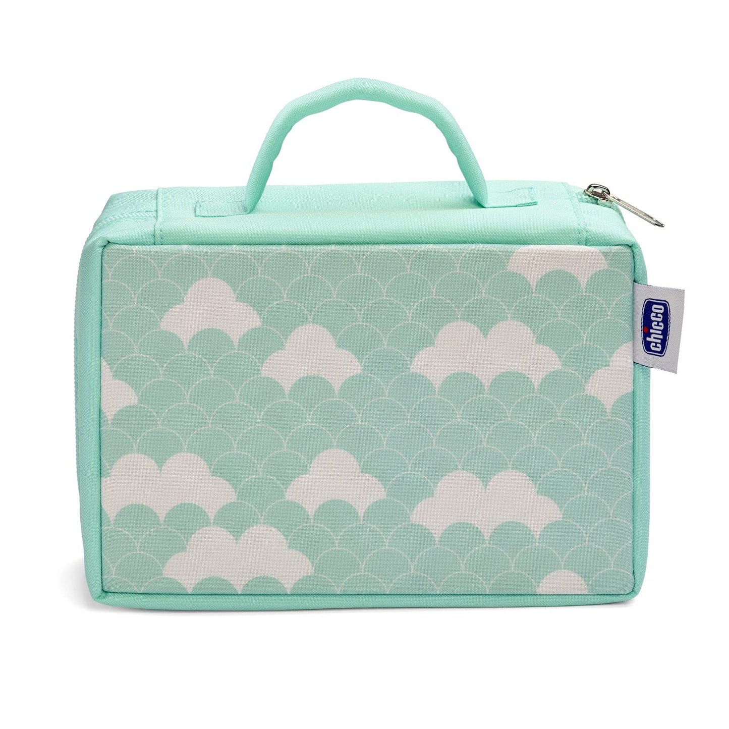 Chicco- Set da Viaggio Igiene per Bambini, 6 Pezzi, Spazzola e Pettine, Guanto Spugna, Forbici con Punte Arrotondate, Tagliaunghie e Limette USA e Getta