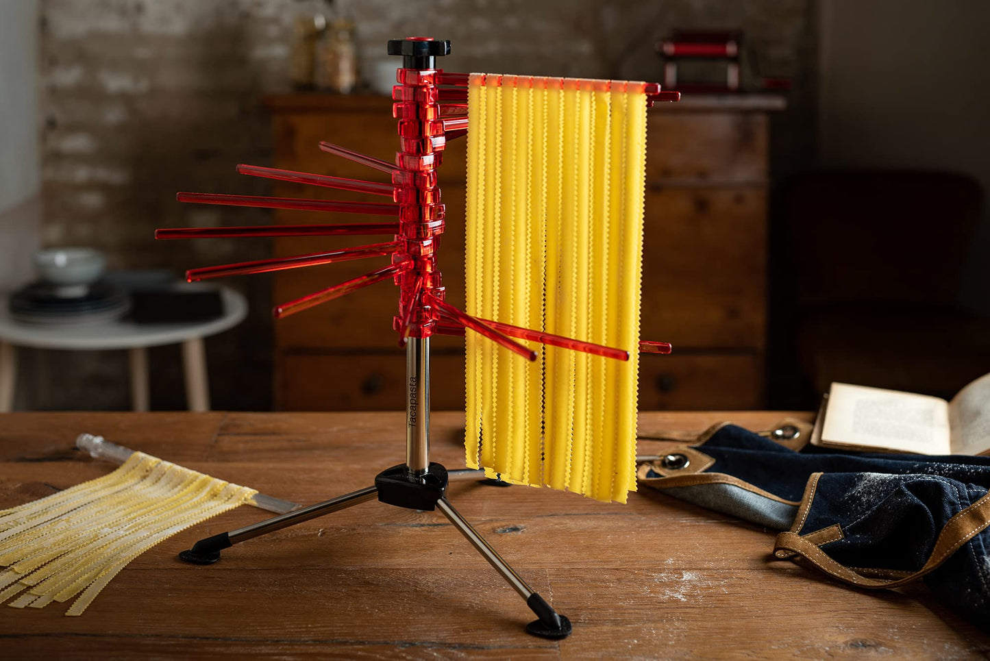 Marcato TP-RSO Tacapasta, Essiccatore per Pasta, Plastica, Rosso