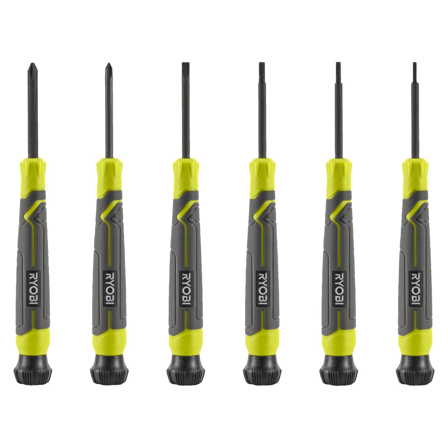 RYOBI - Set of 6 precision magnetic head screwdrivers - RHSDSPC6