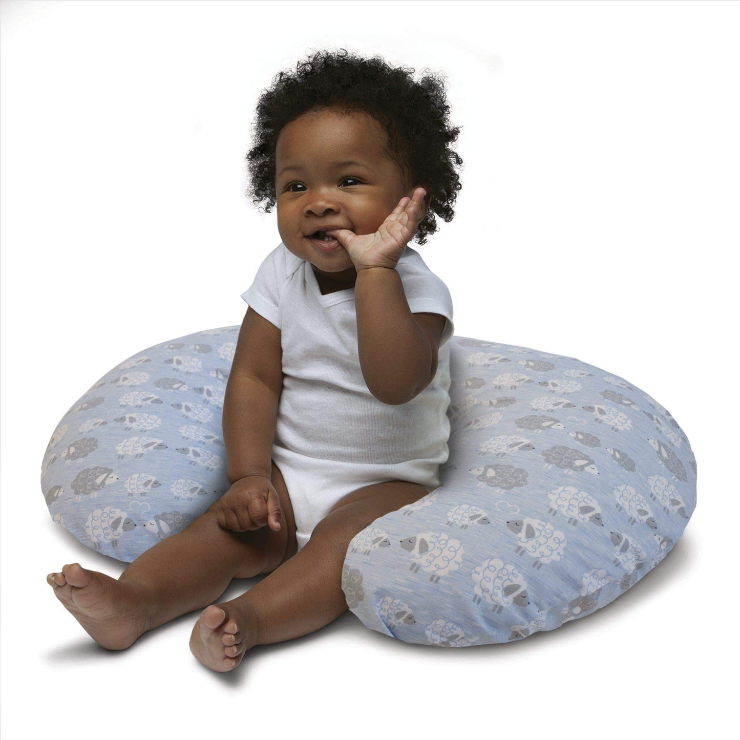 Support d'allaitement Boppy également connu sous le nom de coussin d'allaitement pour les nouveau-nés de 0 mois et plus, forme ergonomique avec soutien pour la mère et le bébé, soutien du nouveau-né pour l'allaitement et l'alimentation au biberon