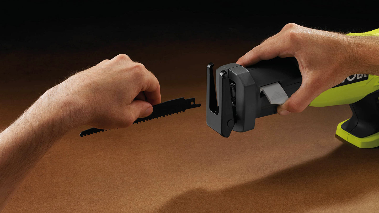 Ryobi RRS1801M Sega Dritta a Batteria 18V ONE+, Batteria non Inclusa, per Tagli di Precisione, Design Ergonomico, Velocità della Lama Regolabile