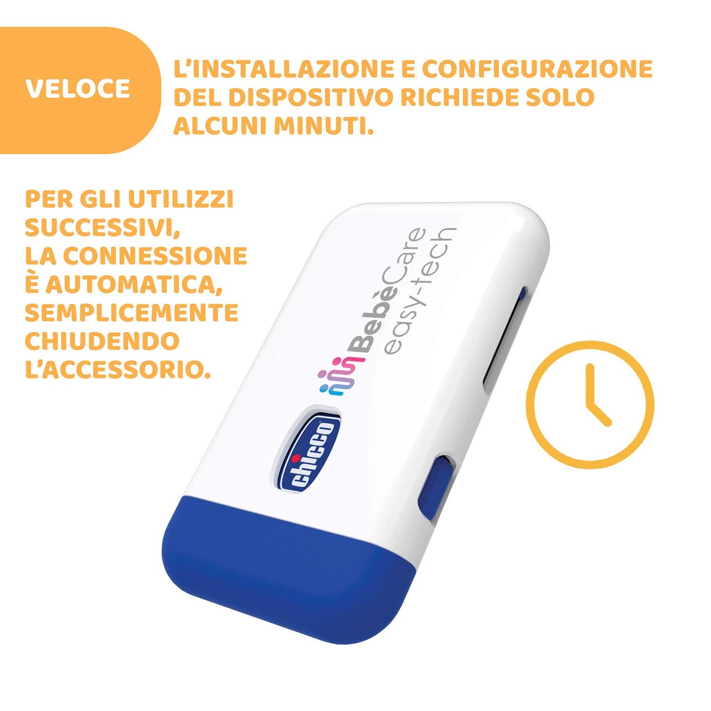 Chicco Bebècare Easy-Tech Dispositivo Anti Abbandono Universale Per Seggiolino Auto
