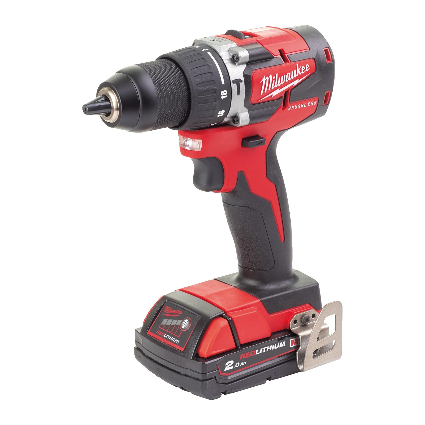 MILWAUKEE M18CBLPD-202C | Trapano a percussione compatto 18V Brushless, con 2 Batterie da 2,0Ah M18™