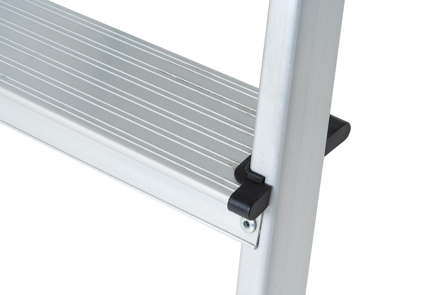 GIERRE Sgabello in alluminio STYLO – doppia salita con 1 gradino + piano, antiscivolo, portata 150 kg, salvaspazio
