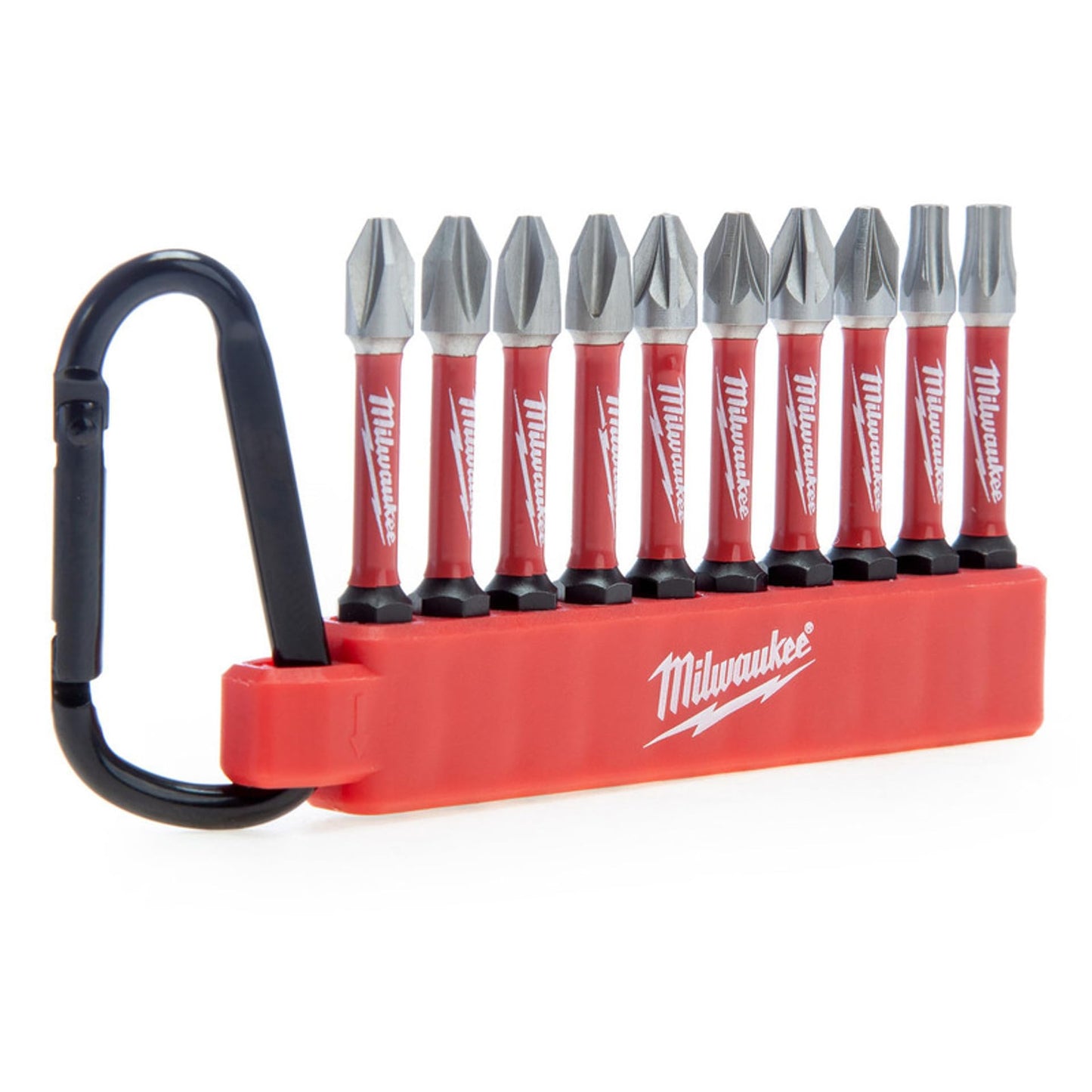 Milwaukee - Shockwave Impact Duty cacciavite Bit Moschettone Set 10 pezzi, confezione assortita