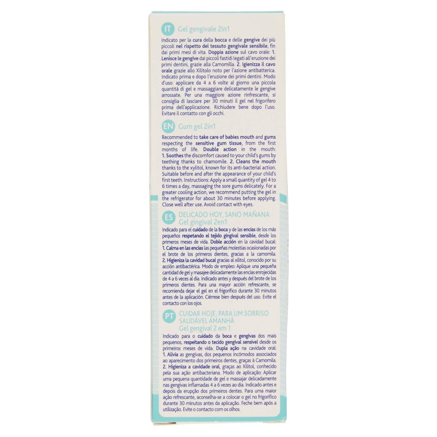 Chicco Gum Gel 2 n 1 for Children, Antibacterial, Soothing and Sanitizing Action, Multicoloured, 30 ml, Pack of 1