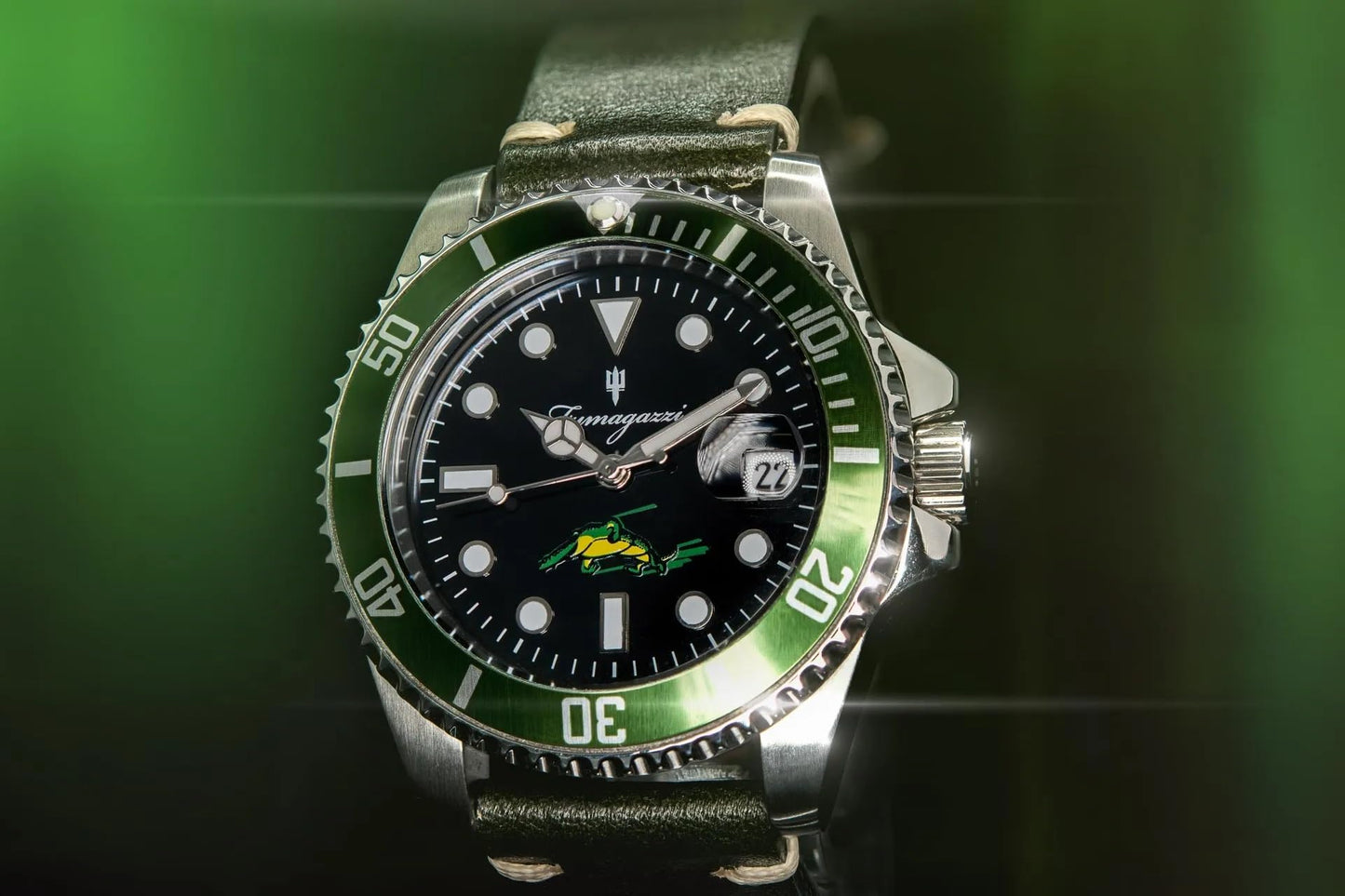 Orologio Fumagazzi Kaimano | ø 40 mm Movimento Automatico | Cinturino Vera Pelle Made in Italy, 20/18 mm, 10ATM