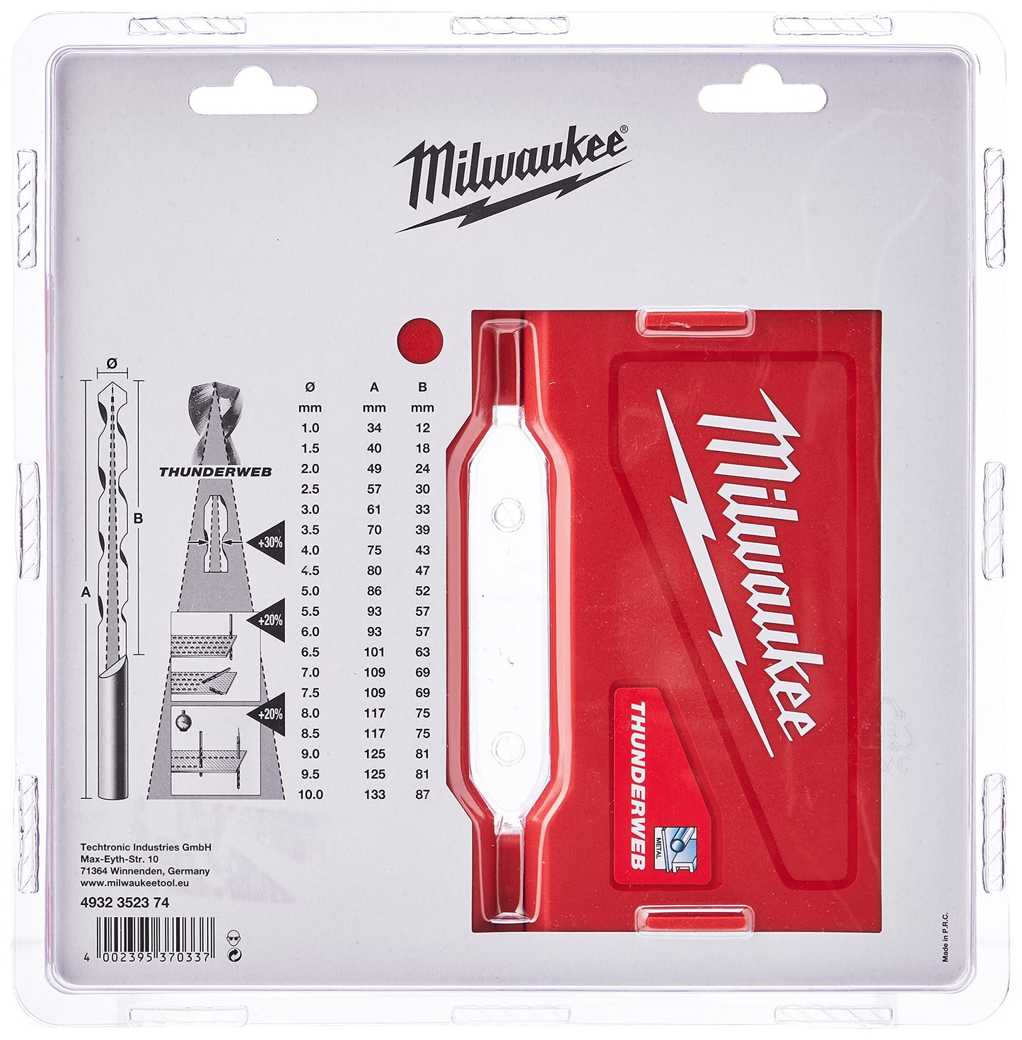 Milwaukee 4932352374 Thunder Web HSS-G Set Set di punte per metallo, confezione con 19 pezzi