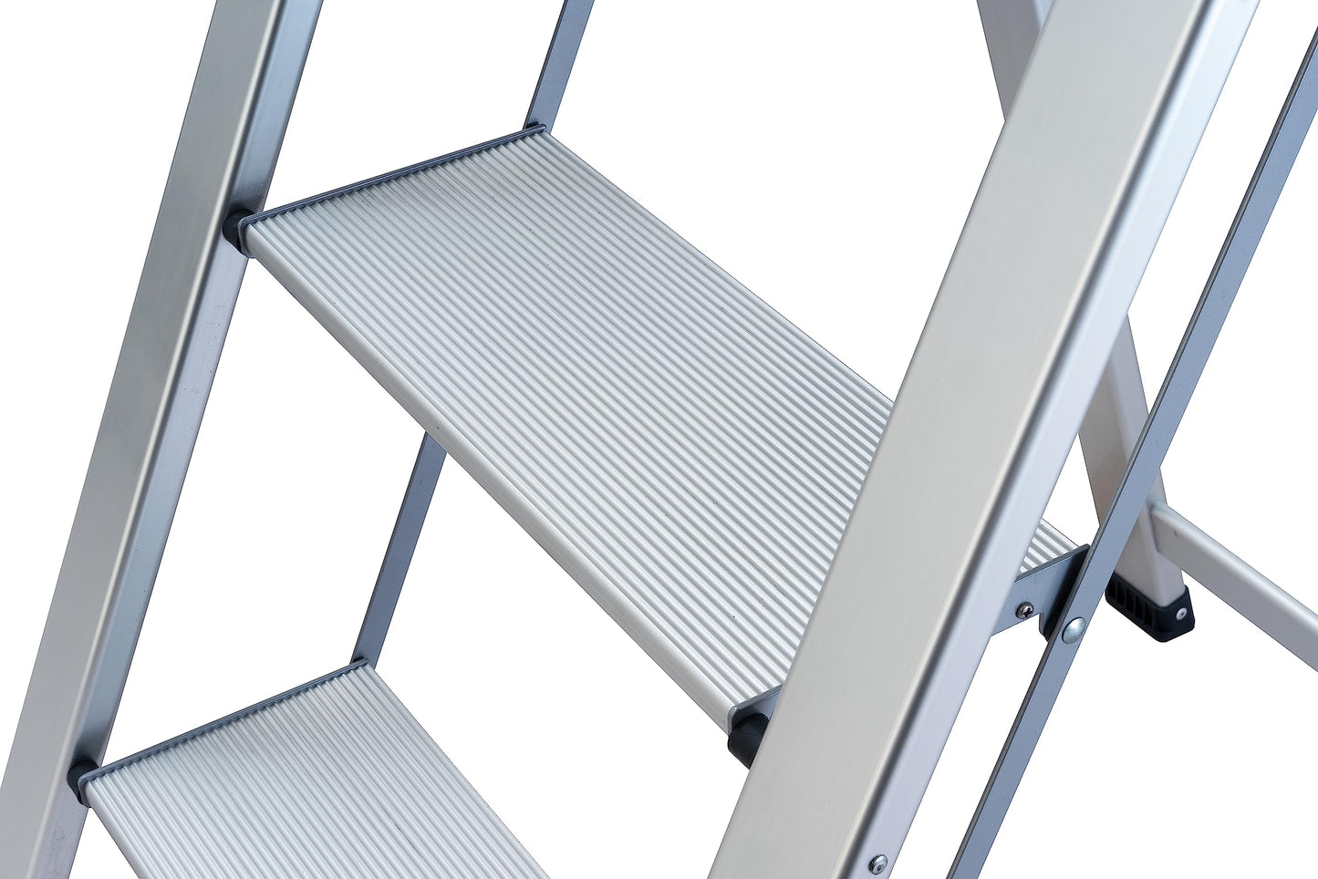 GIERRE BS200 Sgabello con Parapetto Alto in Alluminio SLIMSTEP 2 gradini | Scaletta Ultra Slim Sottile Minimo Ingombro