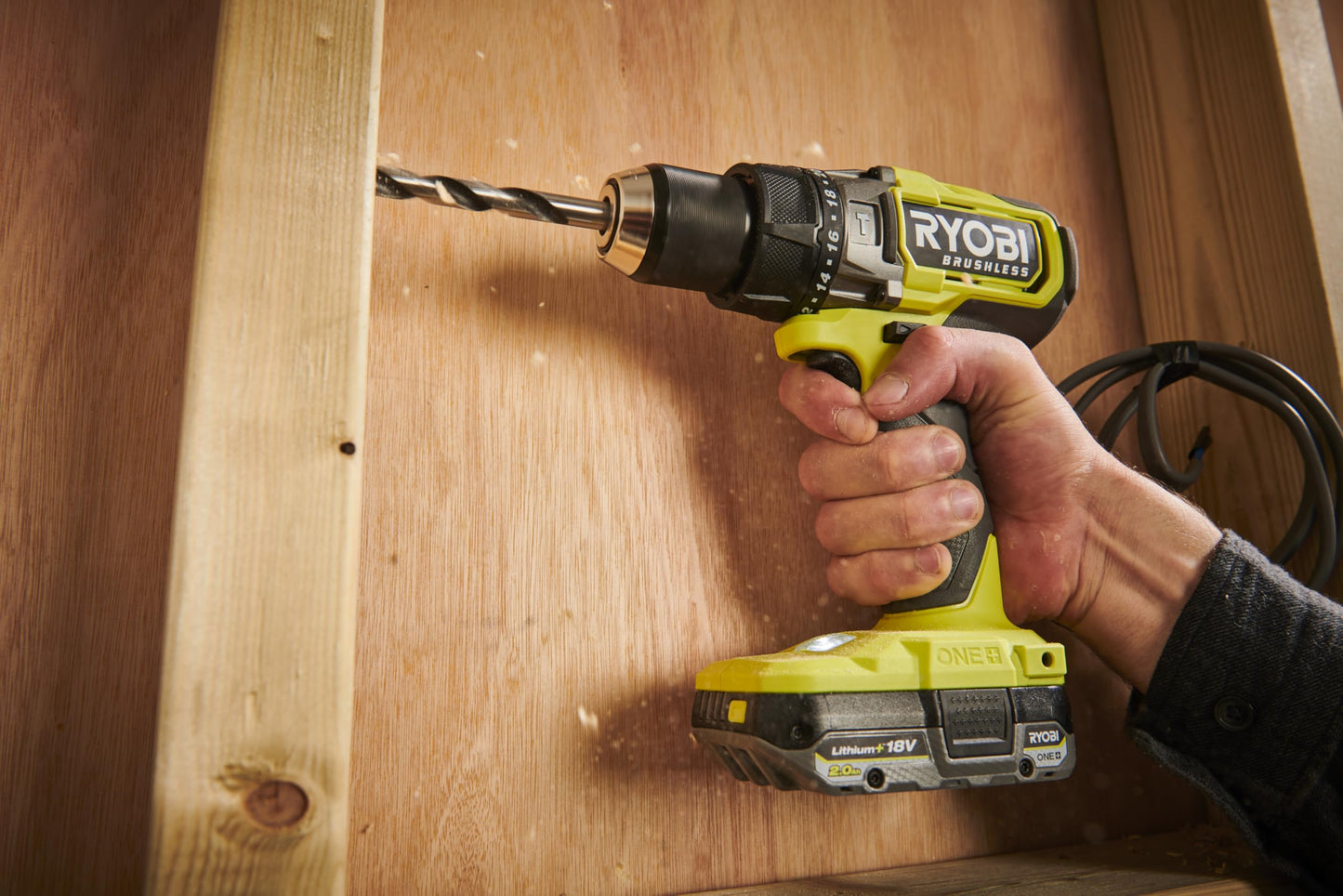 Ryobi RPD18BL2-0, Trapano a Percussione 18V ONE+ Brushless, Trapano con Mandrino Autoserrante 13mm, 3 Modalità di Lavoro, 2 Tipologie di Velocità, Compatto e Leggero, Luce LED, Batteria non Inclusa