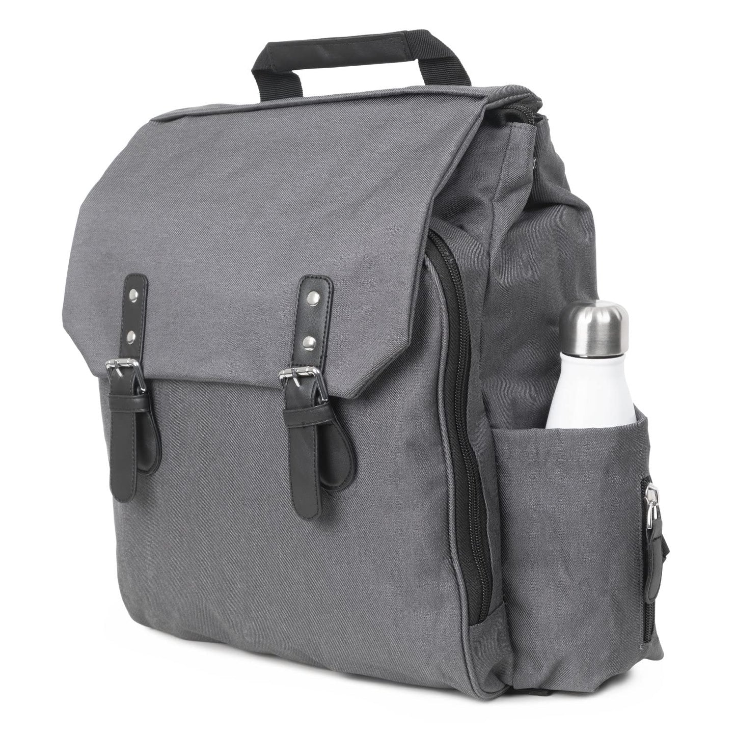 Chicco Lightweight and functional backpack for parents, equipped with thermal pockets, practical, elegant and functional, with magnetic closure, dark gray