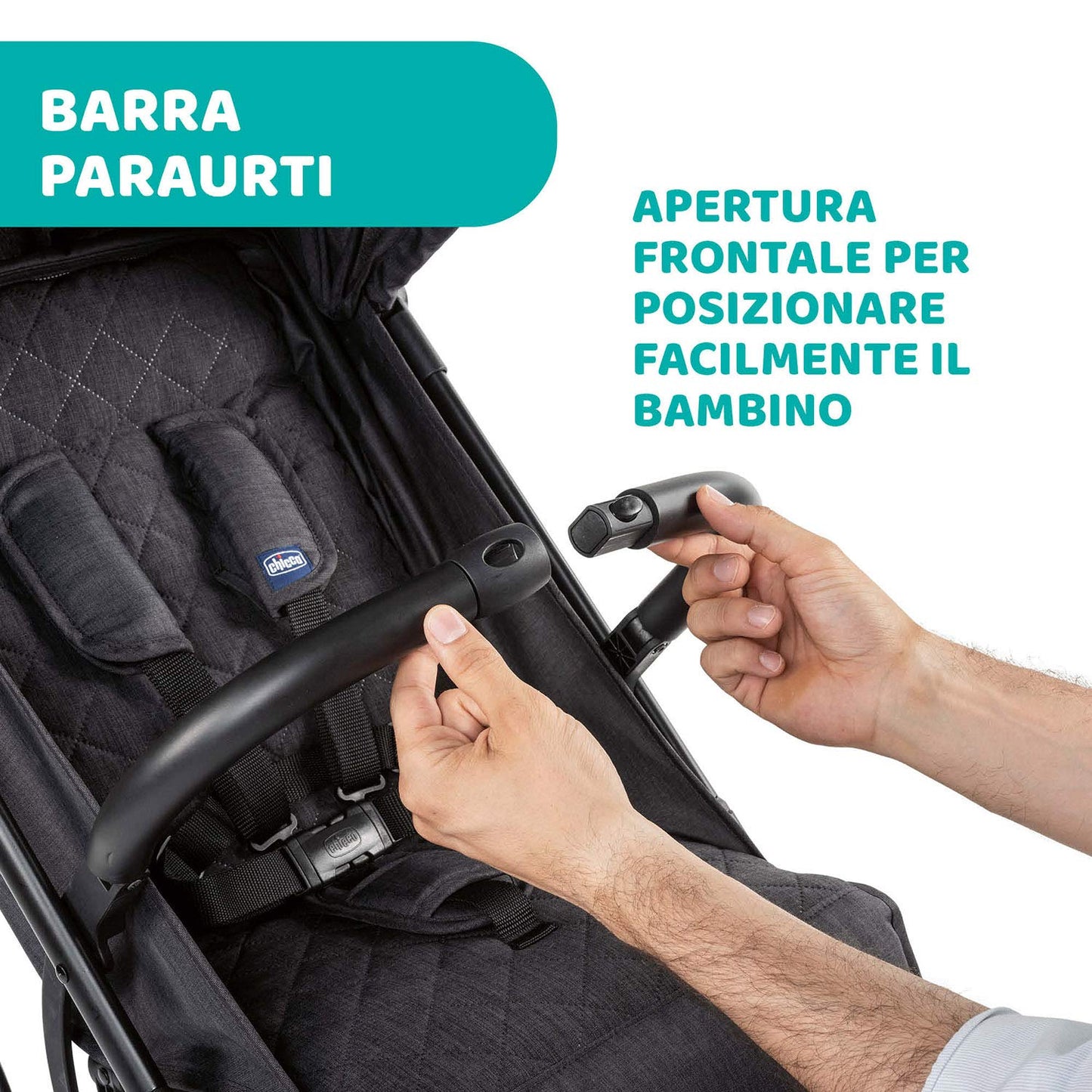 Chicco Trolley Me Lightweight Stroller from 0 Months to 15 kg, Reclining and Folding Stroller with Trolley Function, Compact Folding, Rain Cover and Extendable Canopy, Stone